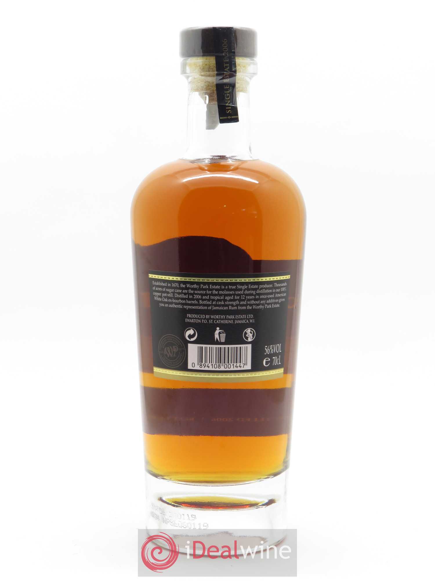 Rhum Worthy Park Single Estate Reserve (70 cl) 2006 - Posten von 1 Flasche - 2
