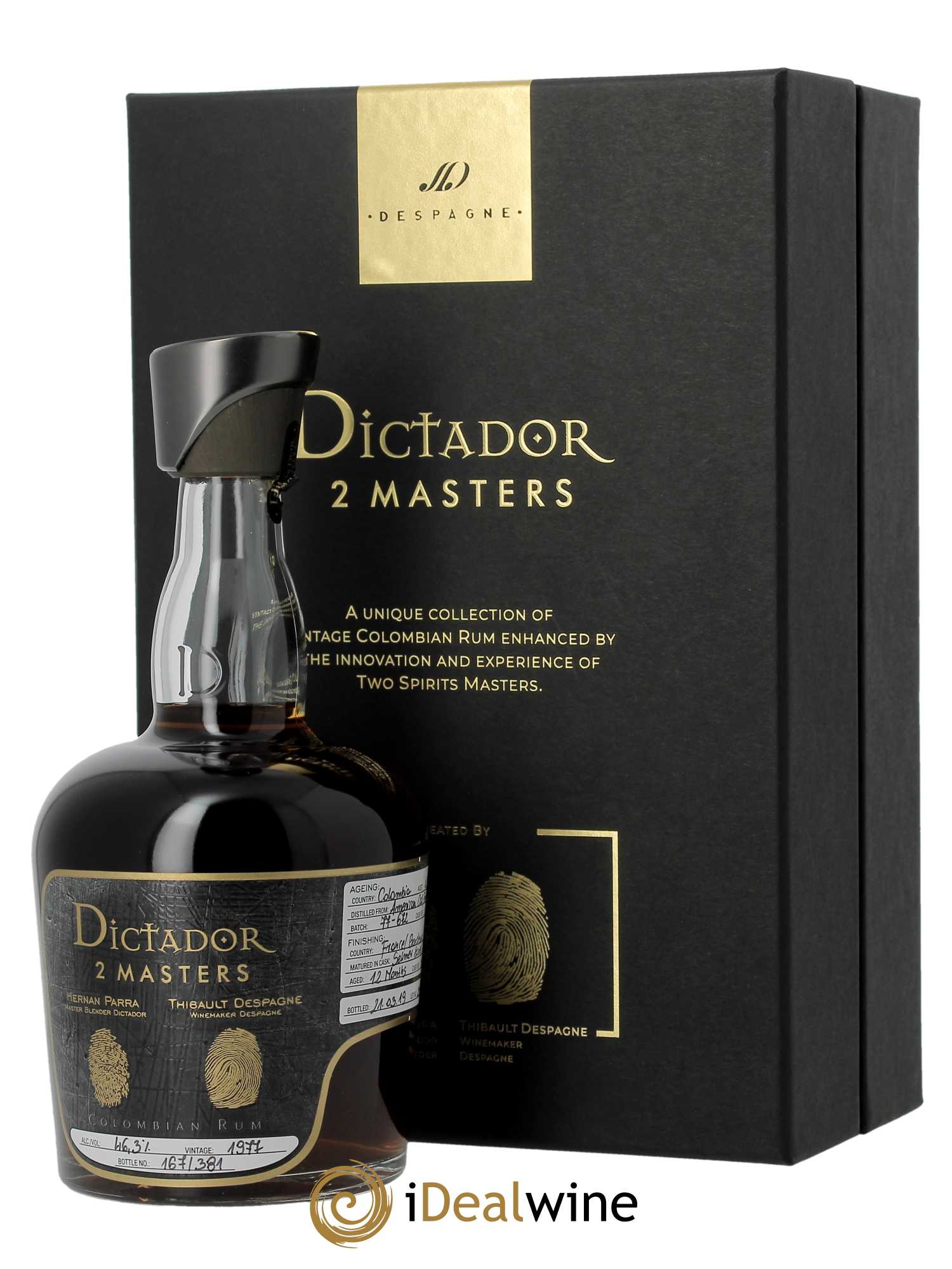 Rhum Dictador 2 Masters Despagne Release 2019 (70cl) 1977 - Lot de 1 bouteille - 0