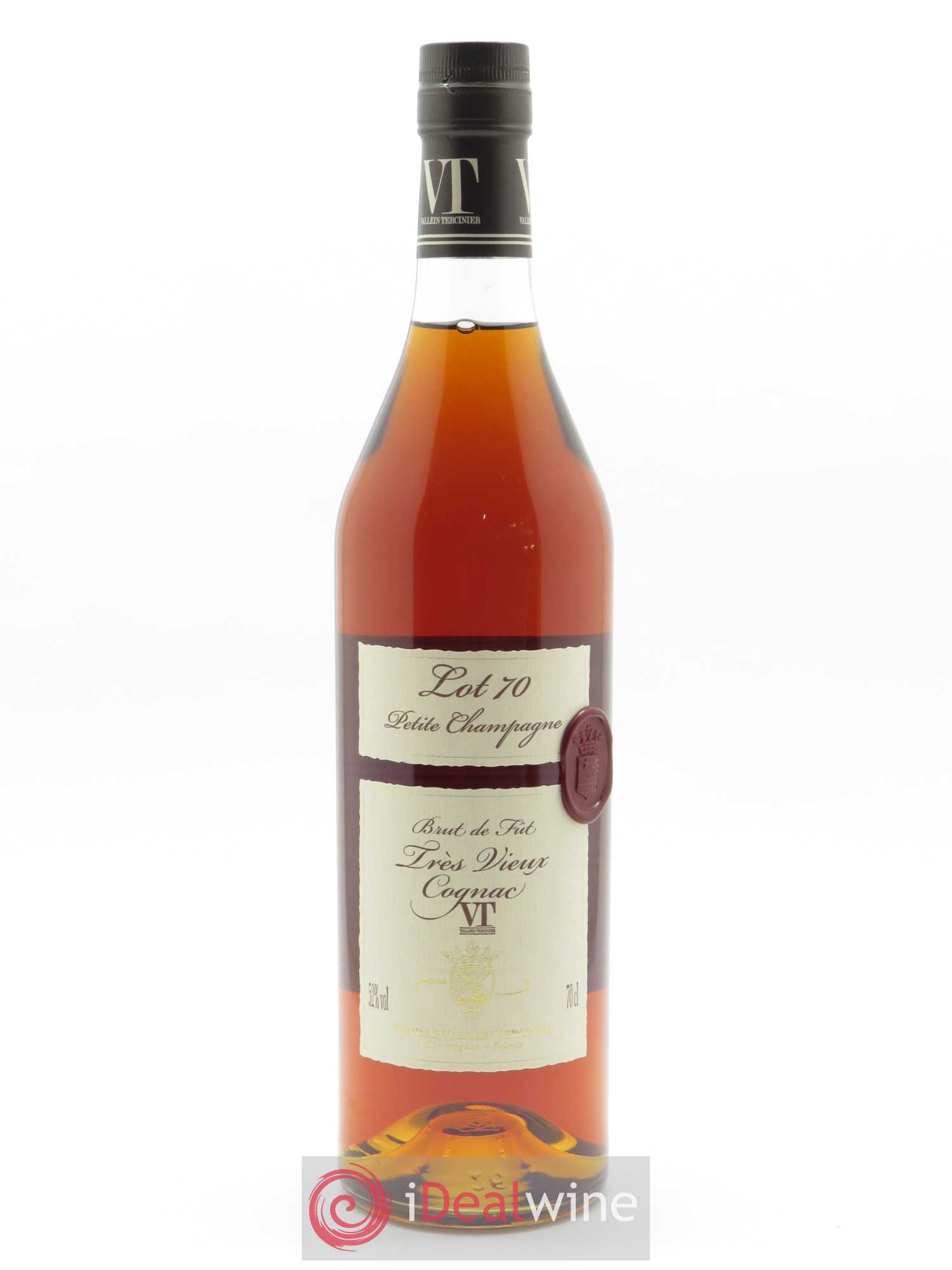 Cognac Vallein Tercinier Lot 70 Petite Champagne (70 cl) - Lot de 1 bouteille - 1