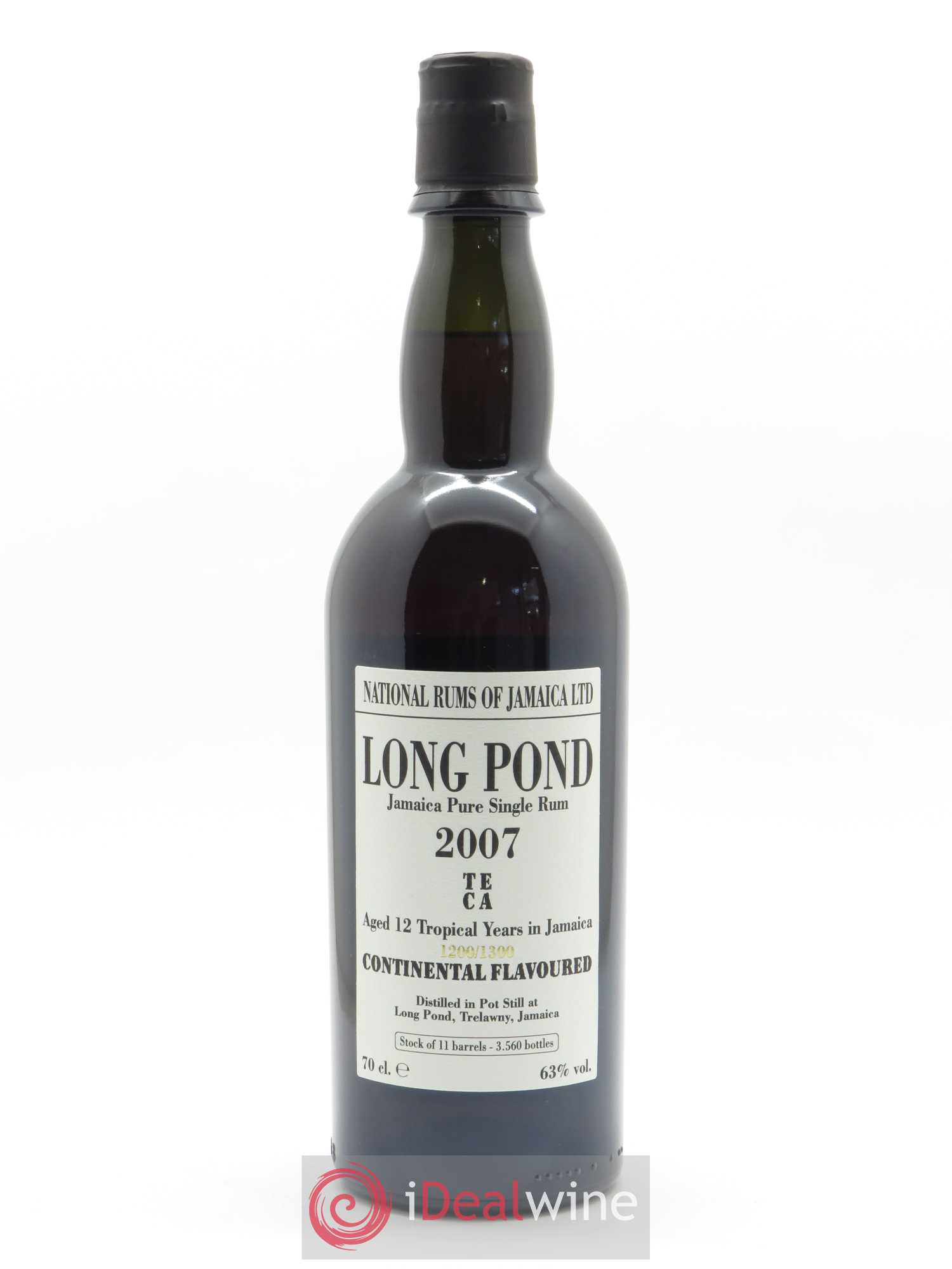 Rhum Long Pond Teca Long Pond (70 cl) 2007 - Posten von 1 Flasche - 1