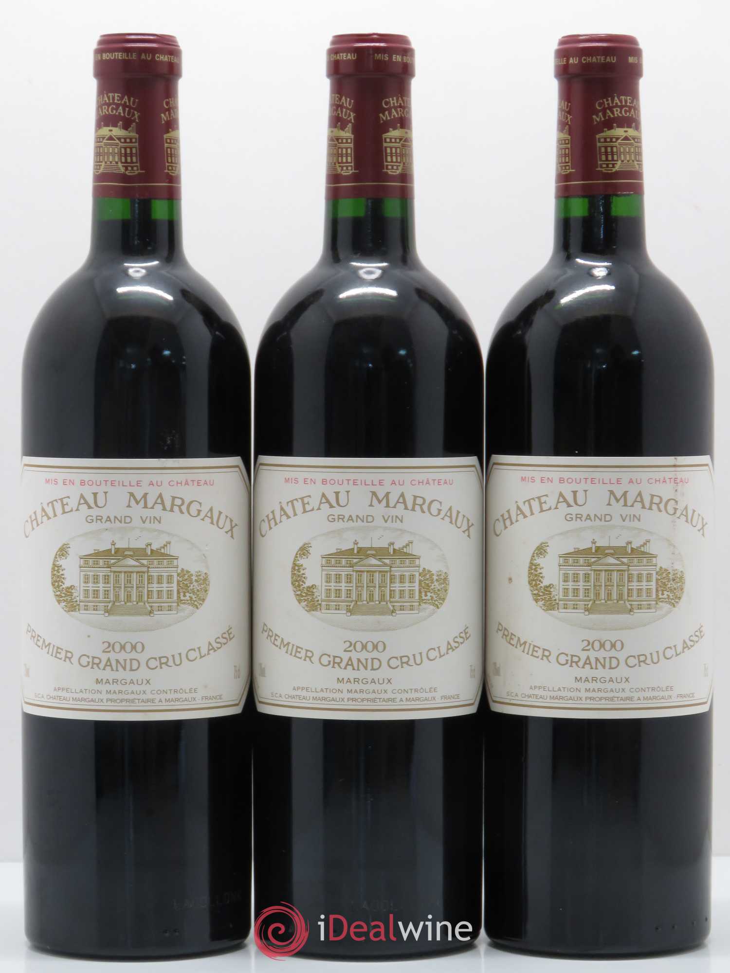 Château Margaux 1er Grand Cru Classé 2000 - Lot de 3 bouteilles - 0