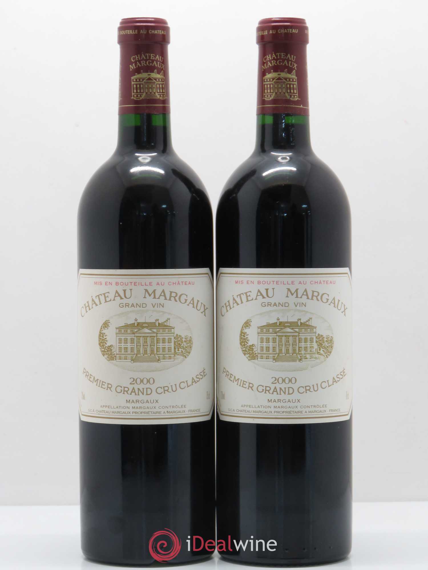 Château Margaux 1er Grand Cru Classé 2000 - Lot de 2 bouteilles - 0