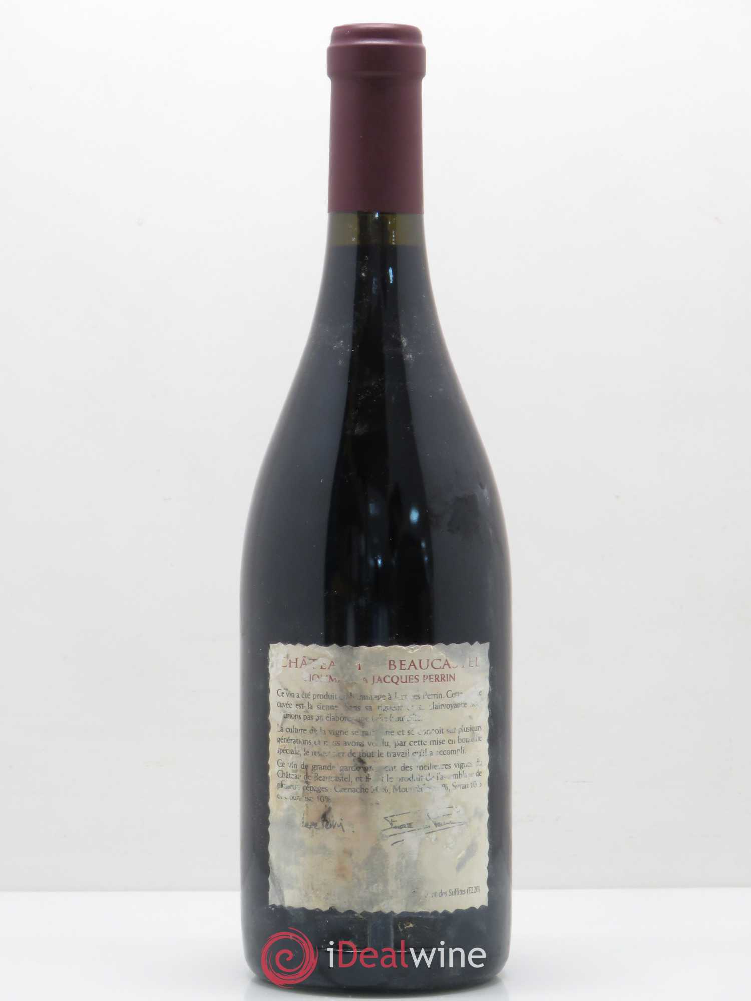 Châteauneuf-du-Pape Château de Beaucastel Hommage à Jacques Perrin Famille Perrin 2001 - Lot de 1 bouteille - 1