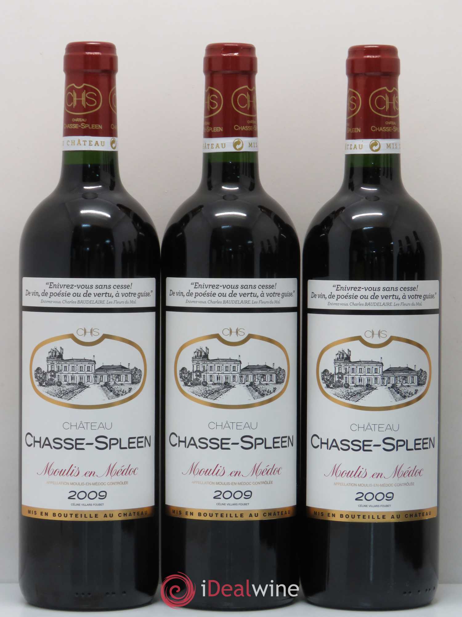 Château Chasse Spleen 2009 - Lot de 6 bouteilles - 1
