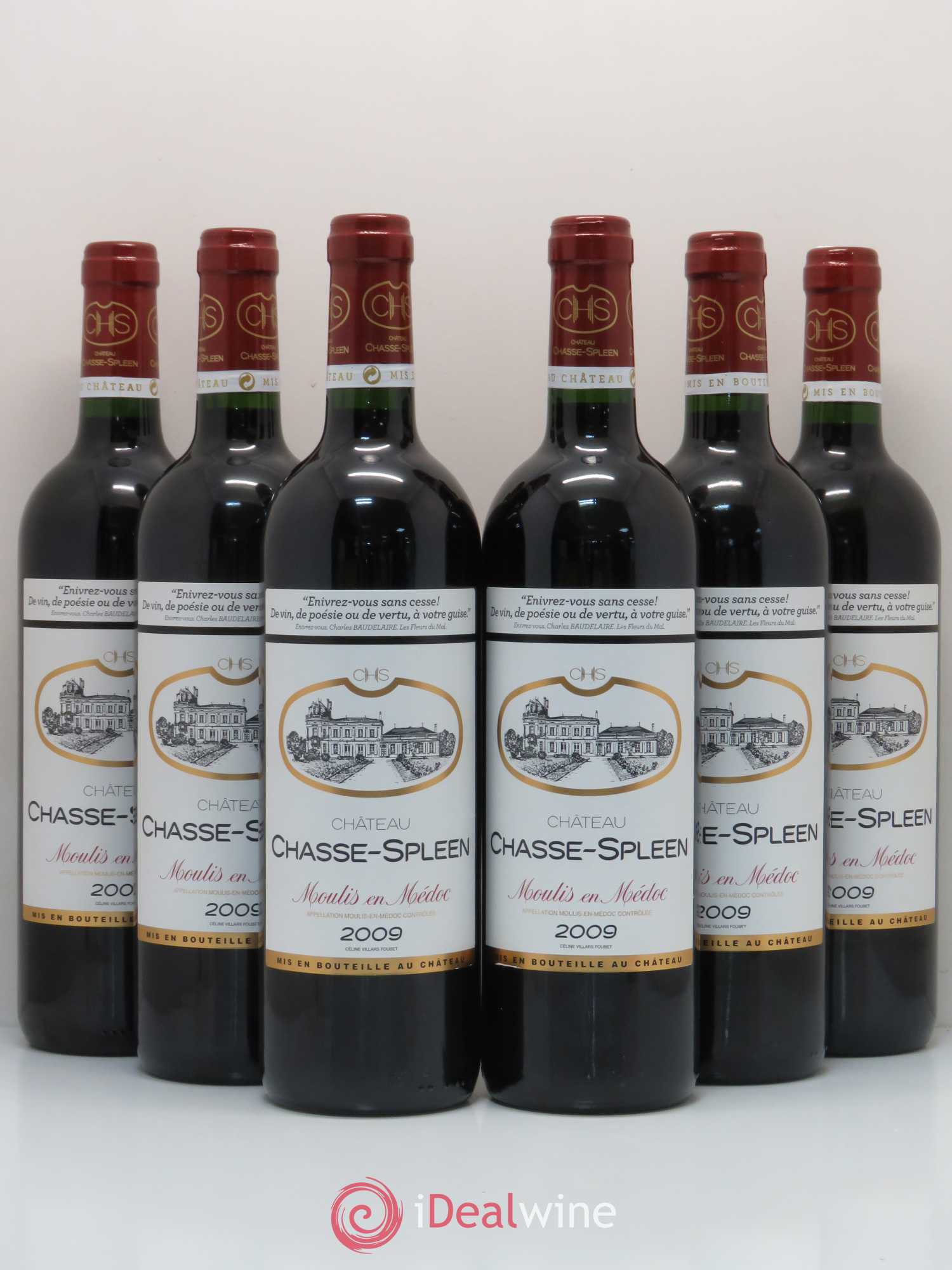 Château Chasse Spleen 2009 - Lot de 6 bouteilles - 0