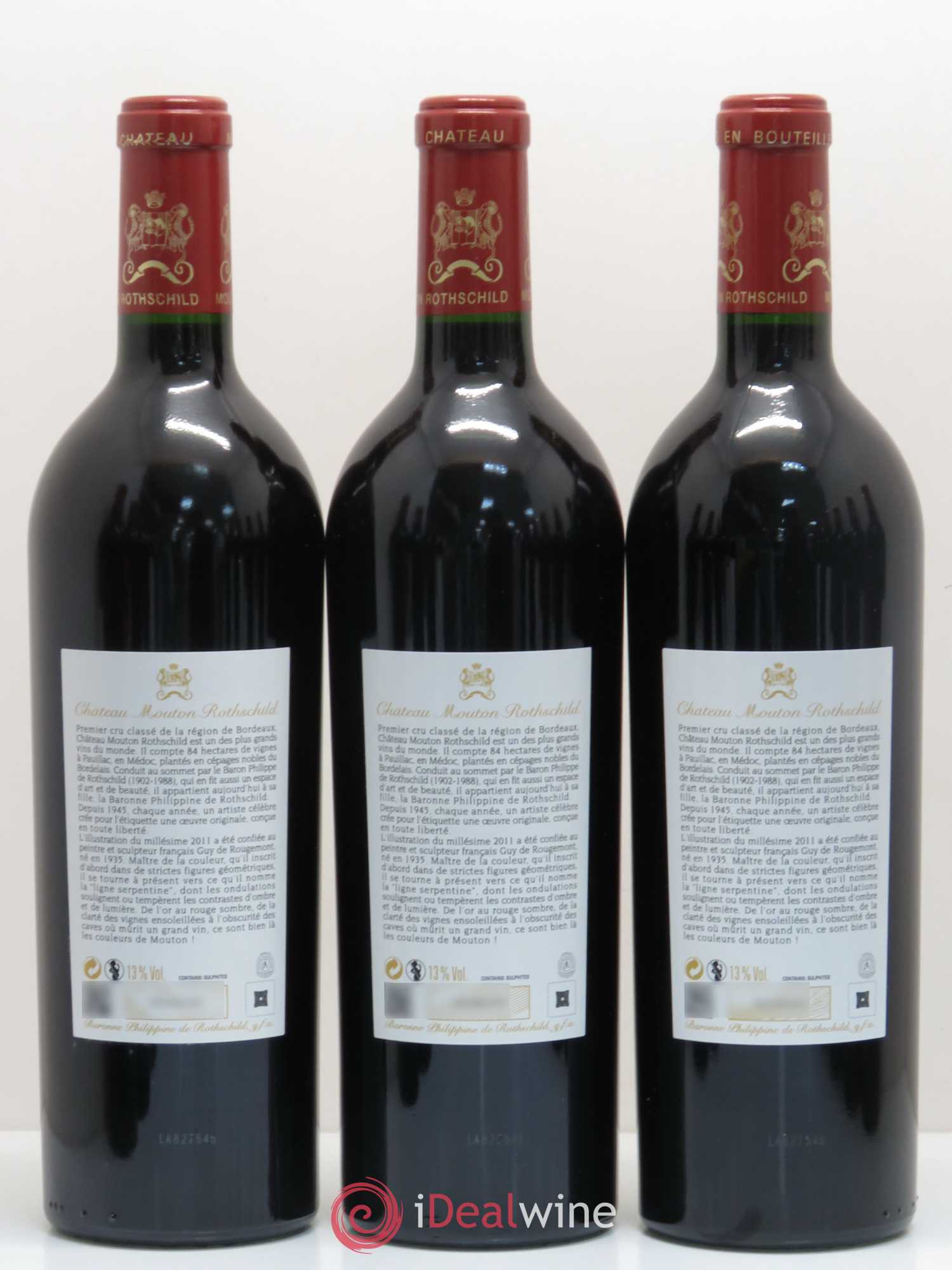 Château Mouton Rothschild 1er Grand Cru Classé 2011 - Lot de 12 bouteilles - 2