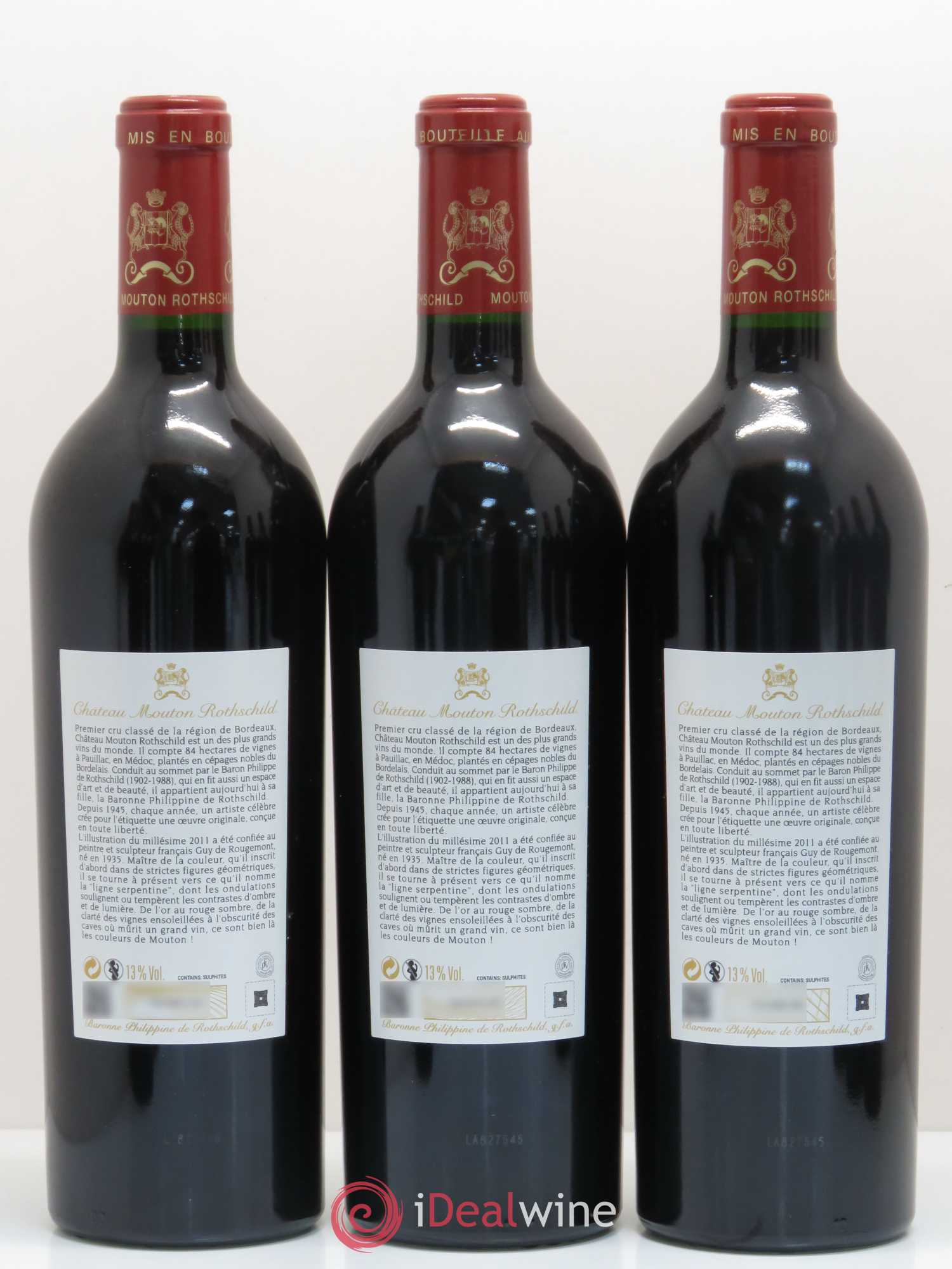 Château Mouton Rothschild 1er Grand Cru Classé 2011 - Lot de 12 bouteilles - 4