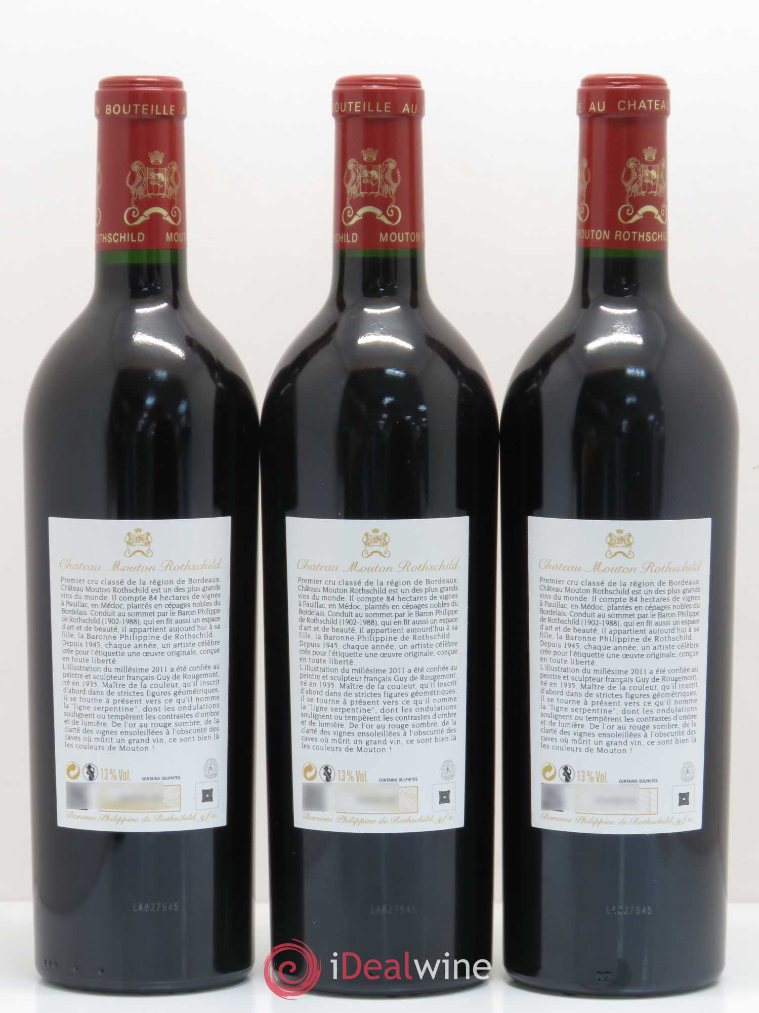 Château Mouton Rothschild 1er Grand Cru Classé 2011 - Lot de 12 bouteilles - 8