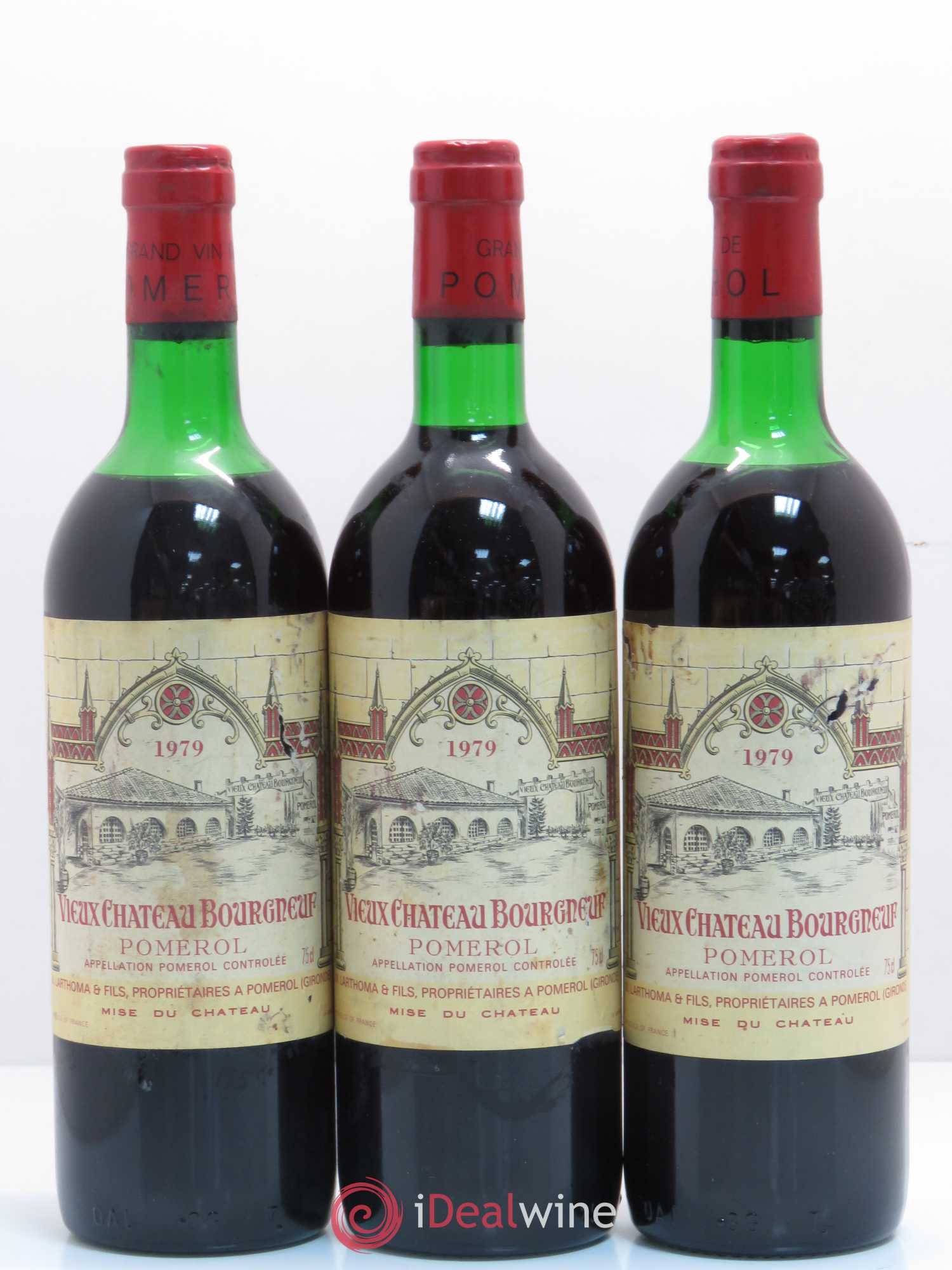 Pomerol Vieux Château Bourgneuf 1979 - Posten von 3 Flaschen - 0