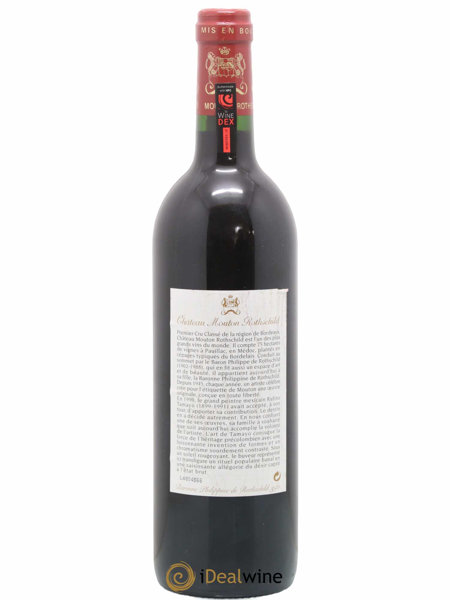 Château Mouton Rothschild 1er Grand Cru Classé 1998 - Lot de 1 bouteille - 1