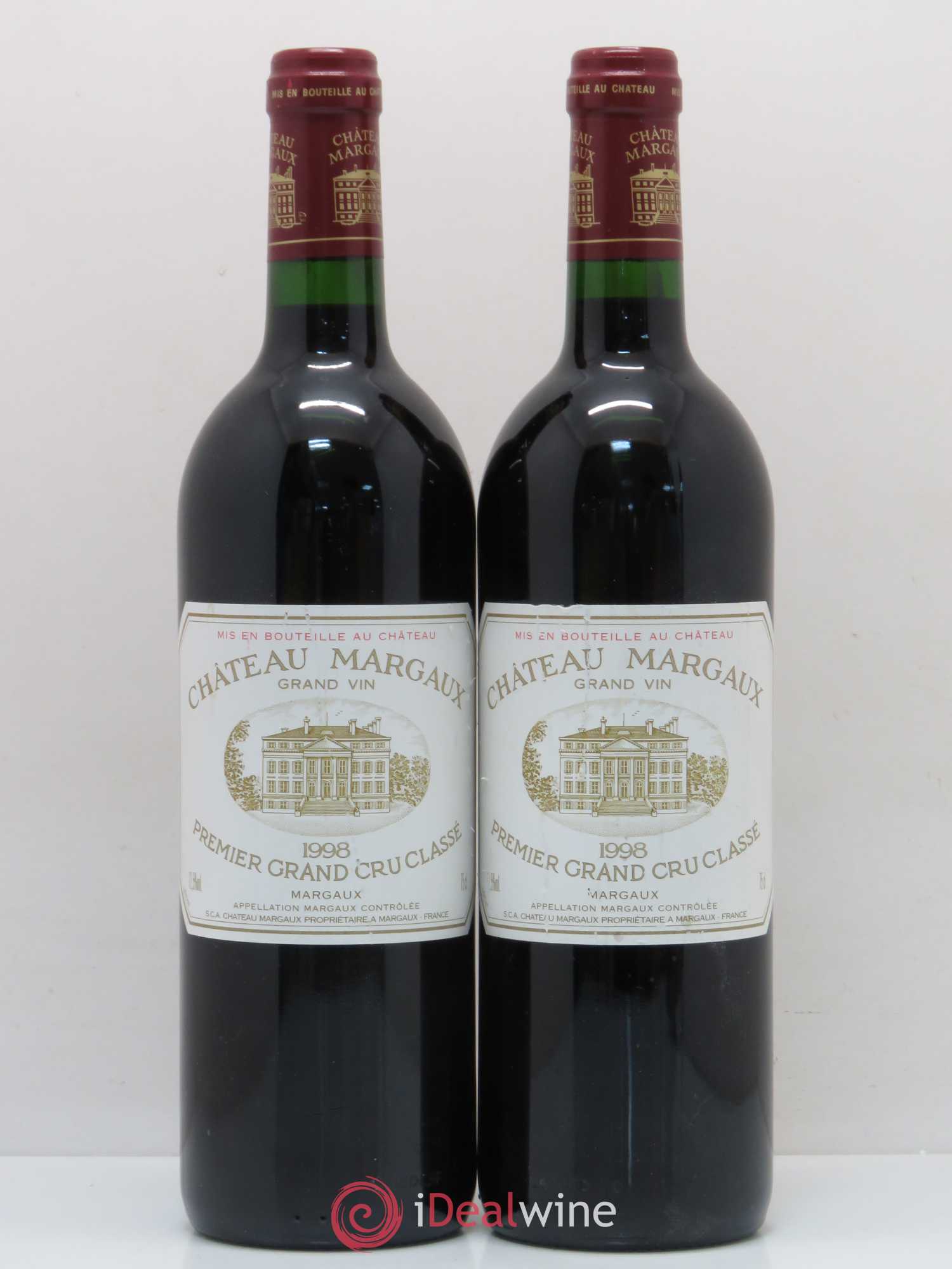 Château Margaux 1er Grand Cru Classé 1998 - Lot de 2 bouteilles - 0
