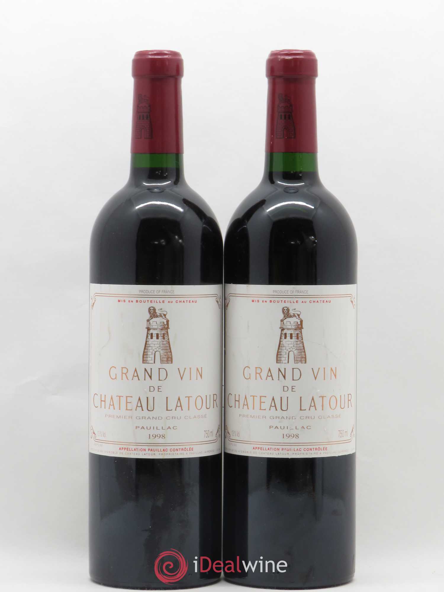 Château Latour 1er Grand Cru Classé 1998 - Lot de 2 bouteilles - 0