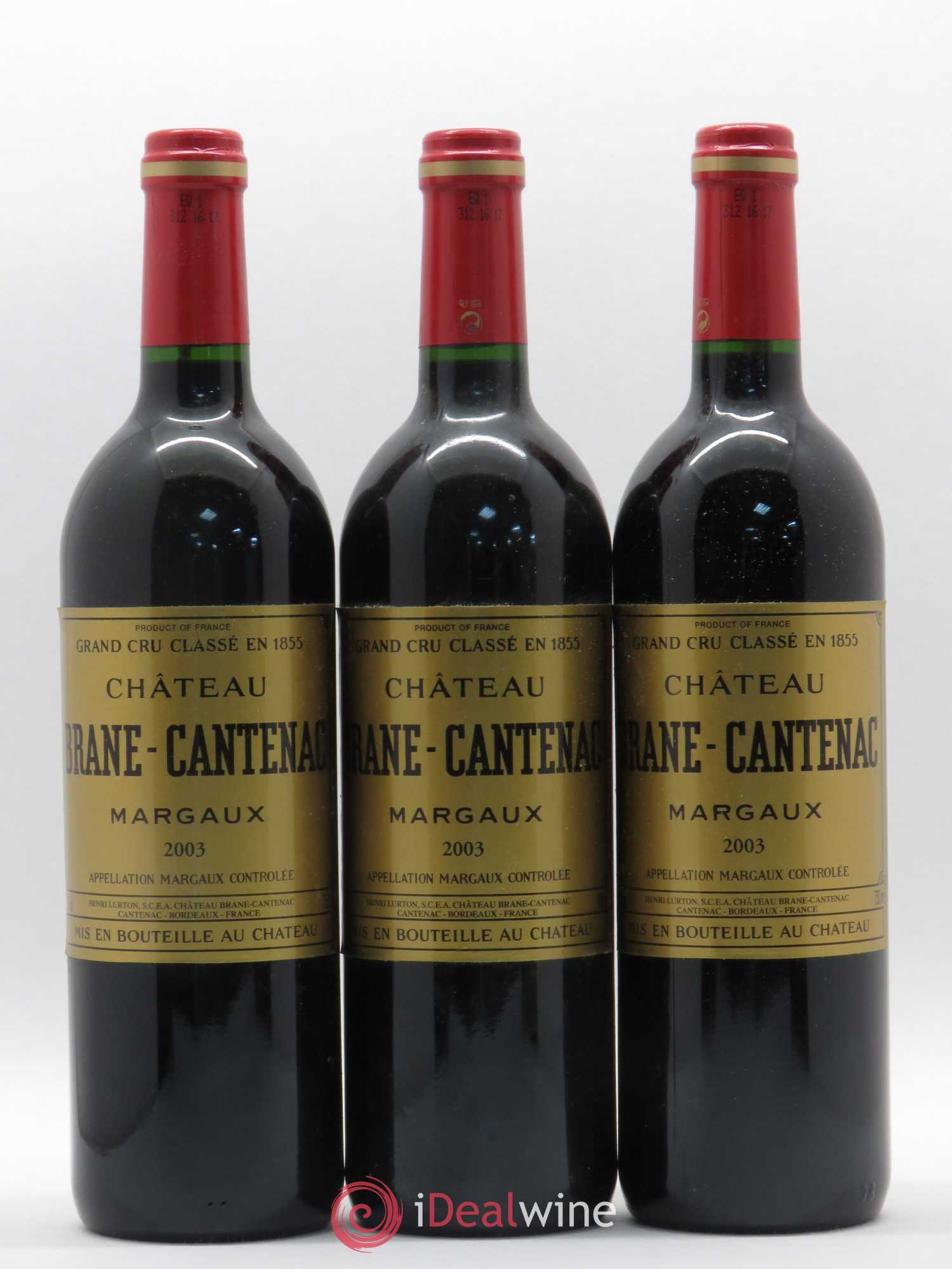 Château Brane Cantenac 2ème Grand Cru Classé 2003 - Lot de 12 bouteilles - 1