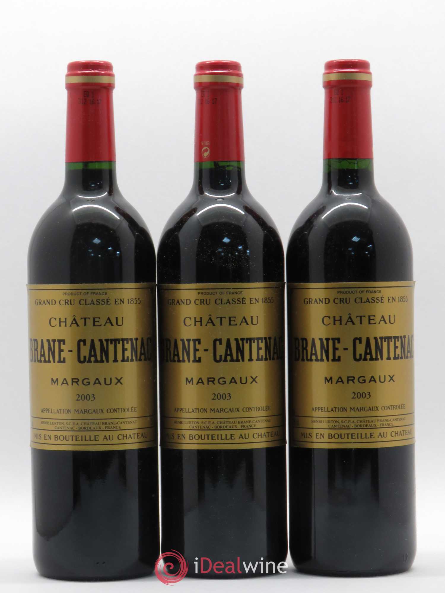 Château Brane Cantenac 2ème Grand Cru Classé 2003 - Lot de 12 bouteilles - 2