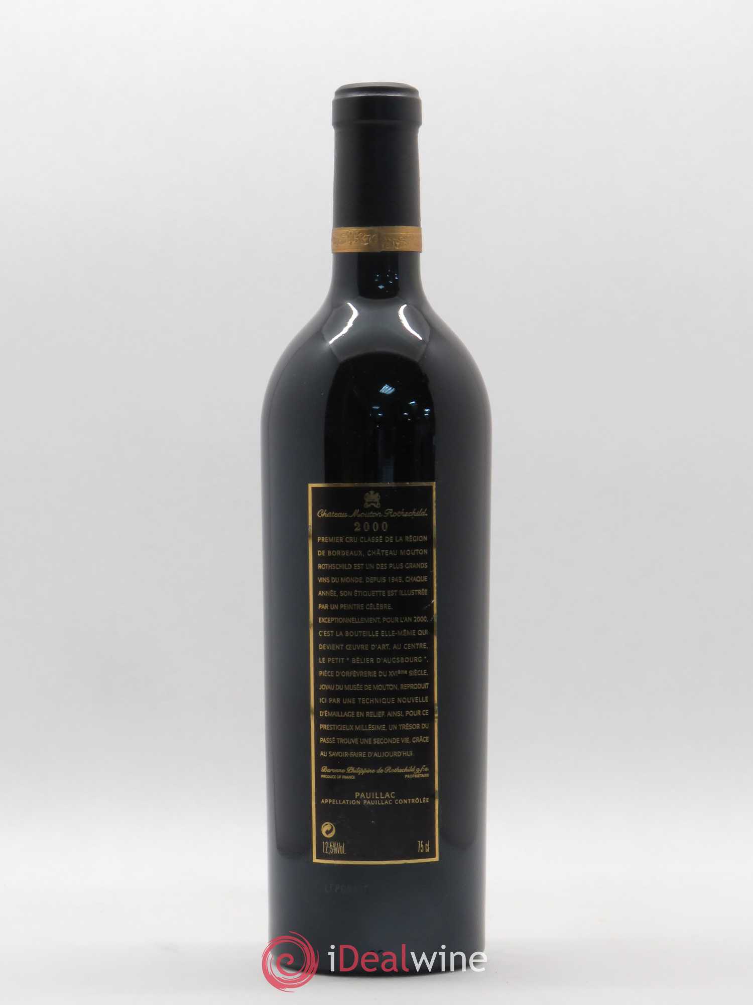 Château Mouton Rothschild 1er Grand Cru Classé 2000 - Lot de 1 bouteille - 1