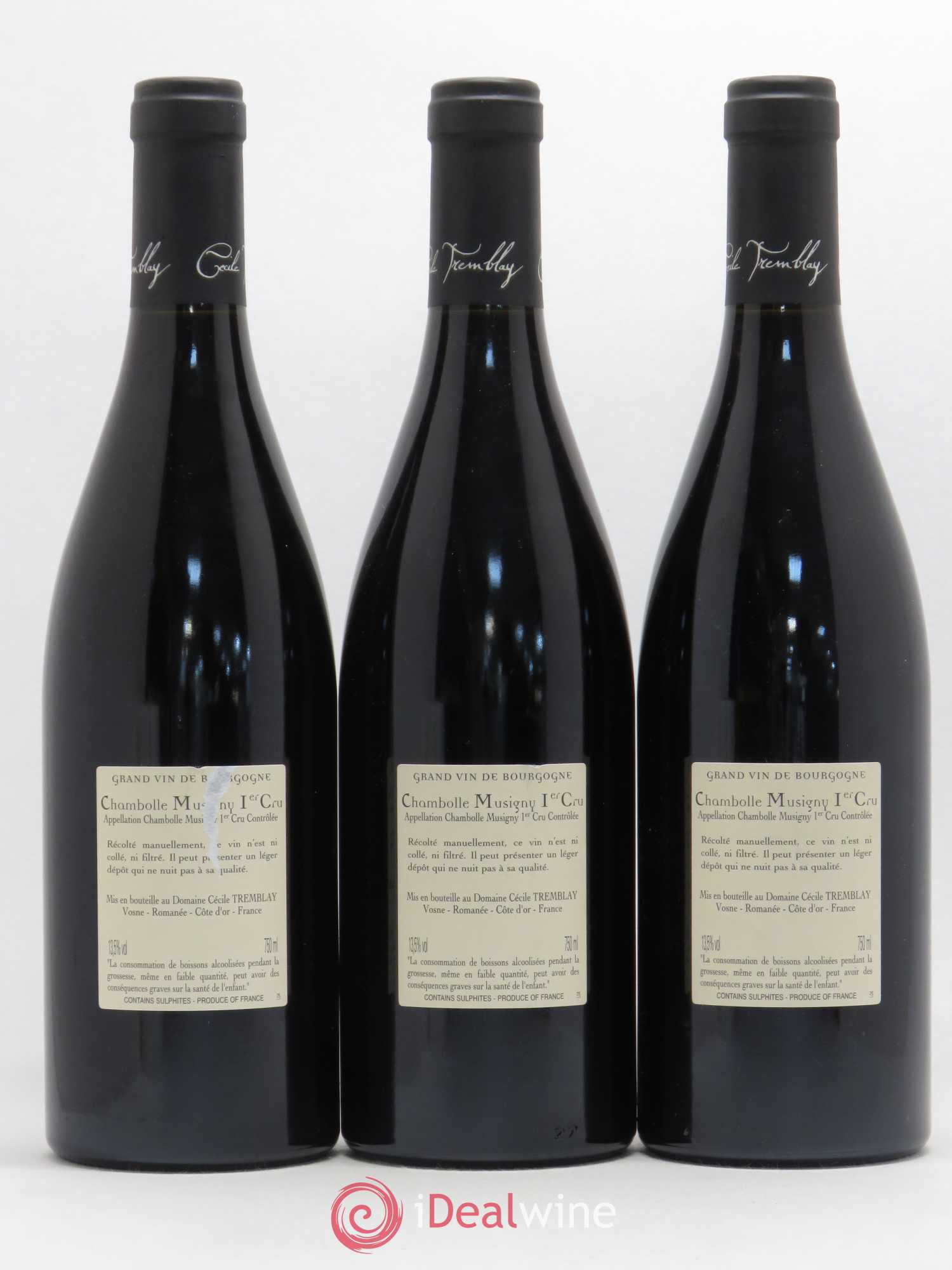 Chambolle-Musigny 1er Cru Les Feusselottes Cécile Tremblay 2015 - Lot de 3 bouteilles - 1