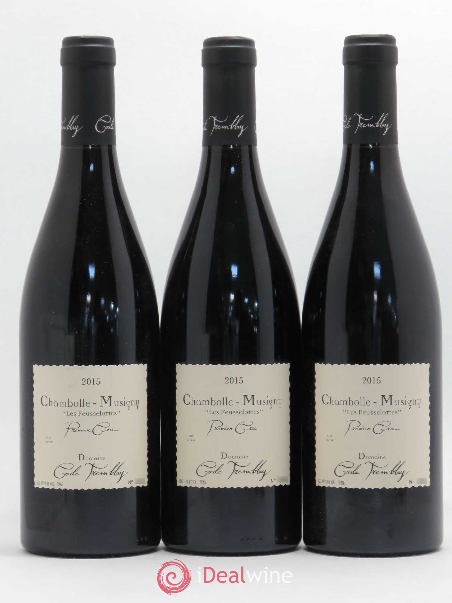 Chambolle-Musigny 1er Cru Les Feusselottes Cécile Tremblay 2015 - Lot de 3 bouteilles - 0
