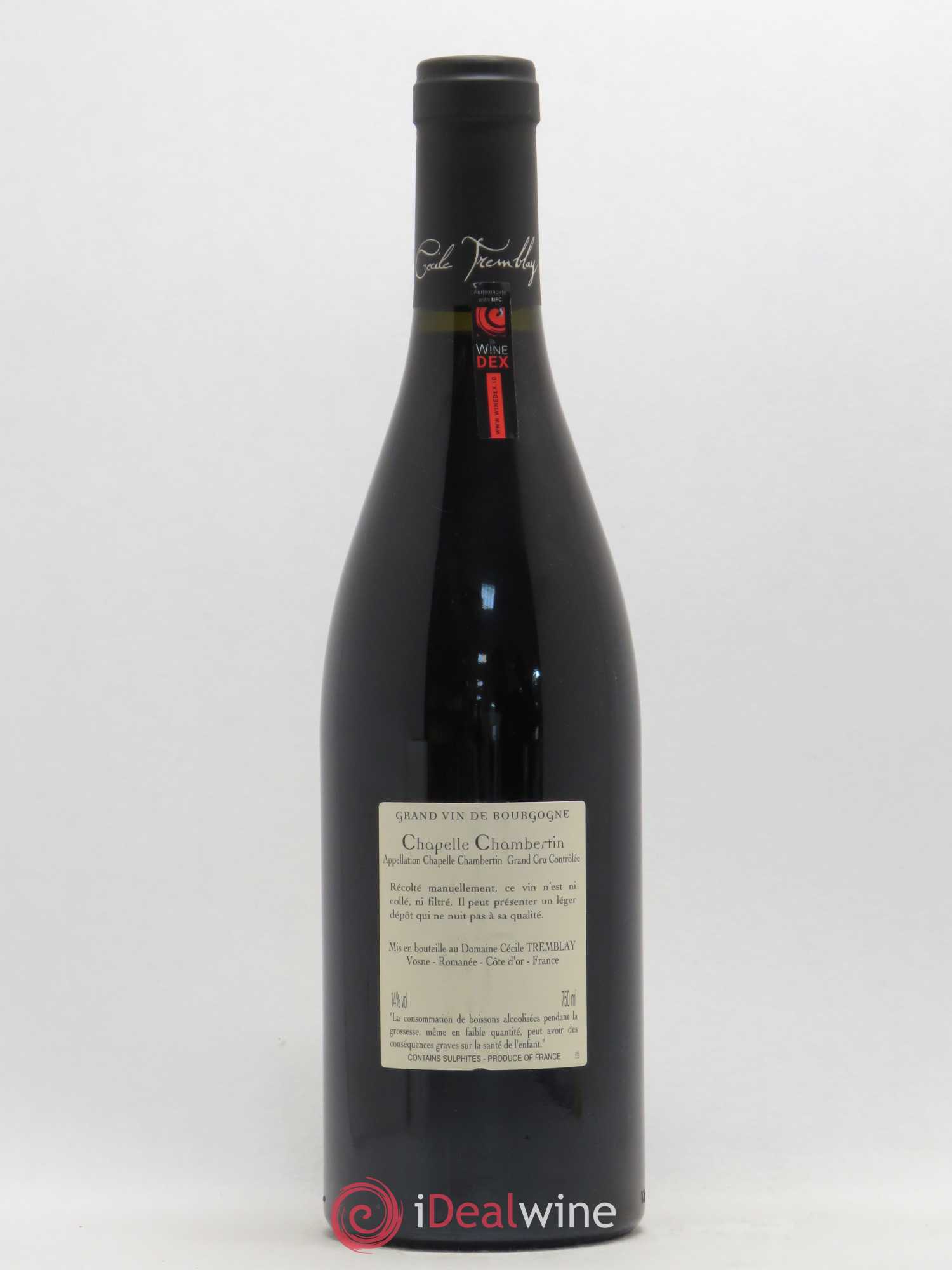 Chapelle-Chambertin Grand Cru Cécile Tremblay 2015 - Lot de 1 bouteille - 1