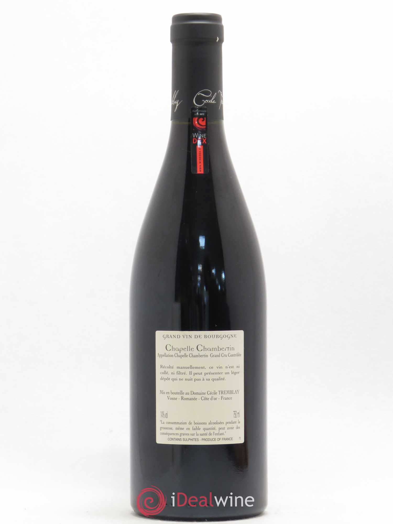 Chapelle-Chambertin Grand Cru Cécile Tremblay 2015 - Lot de 1 bouteille - 1
