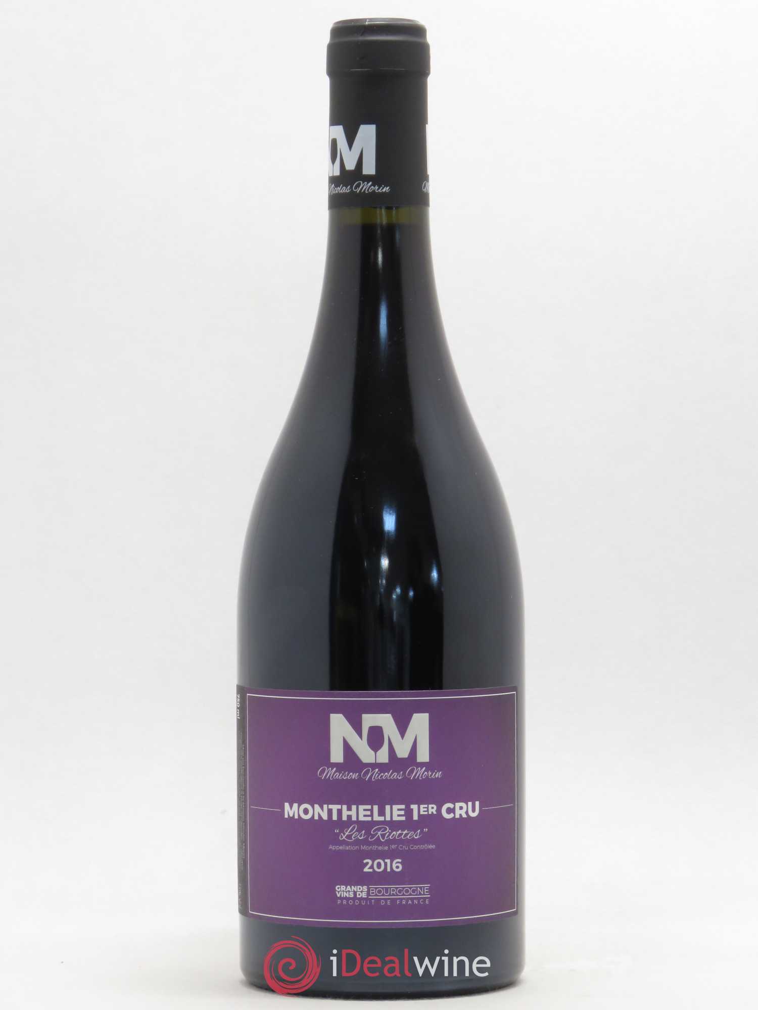 Monthélie 1er Cru Les Riottes Maison Nicolas Morin 2016 - Lot de 1 bouteille - 0