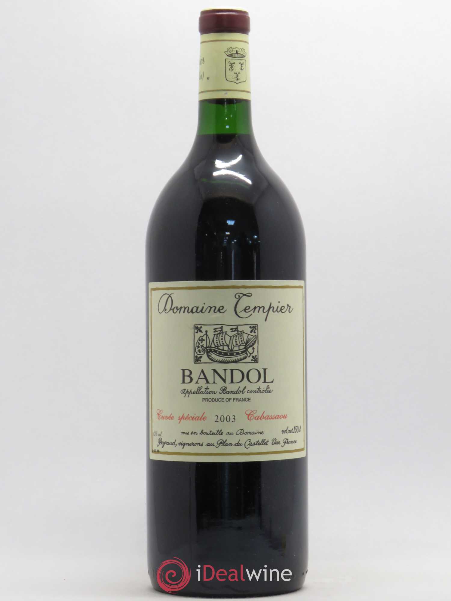 Bandol Domaine Tempier Cuvée Cabassaou Famille Peyraud 2003 - Lot de 1 magnum - 0