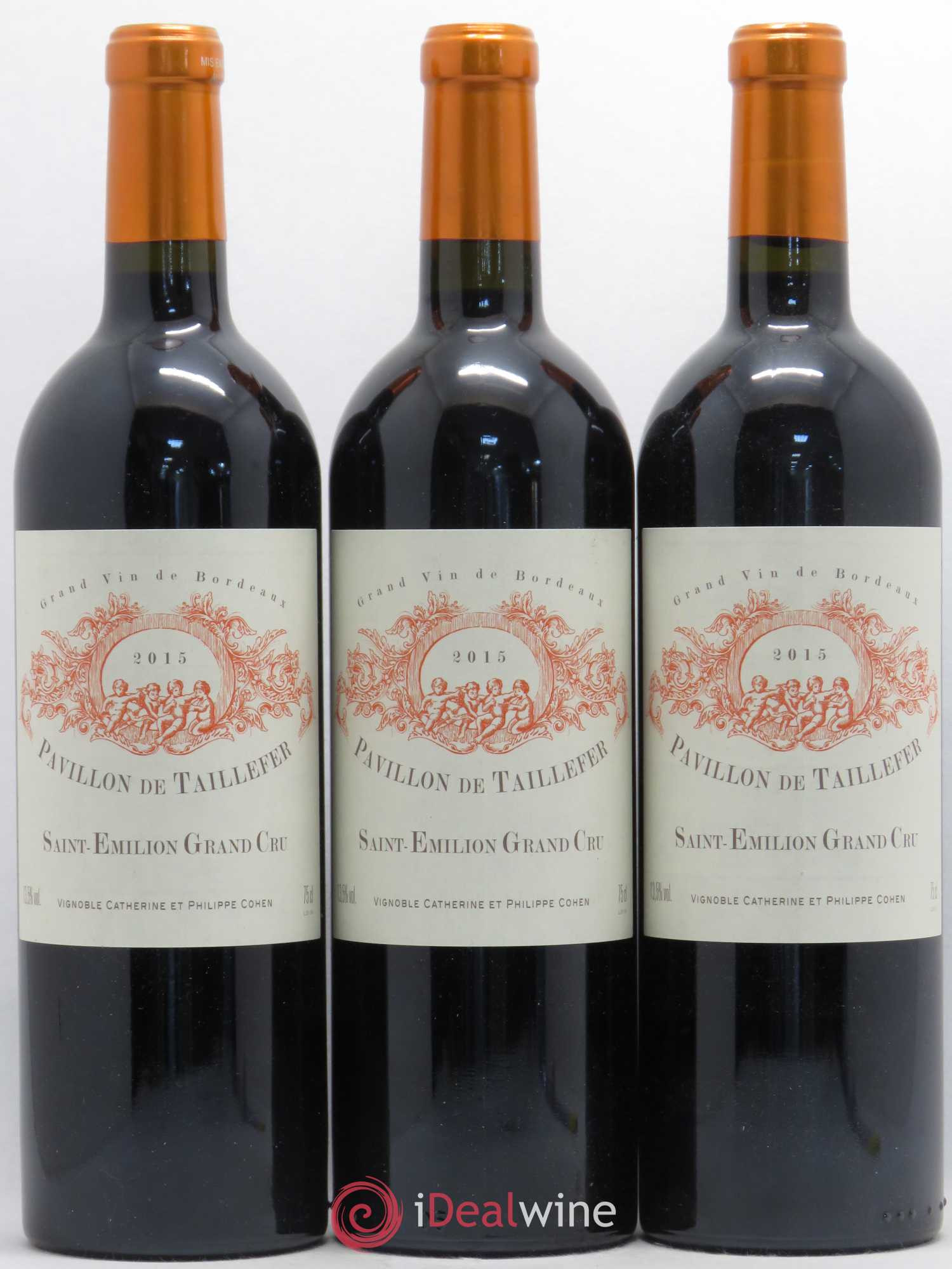 Saint-Émilion Grand Cru Pavillon de Taillefer 2015 - Lot de 3 bouteilles - 0