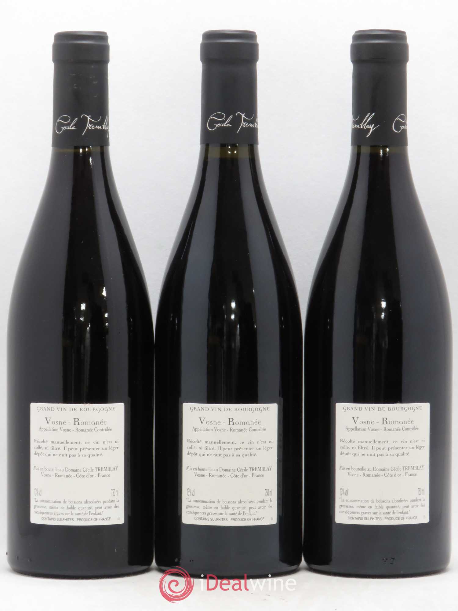 Vosne-Romanée Vieilles Vignes Cécile Tremblay 2016 - Lot de 3 bouteilles - 1