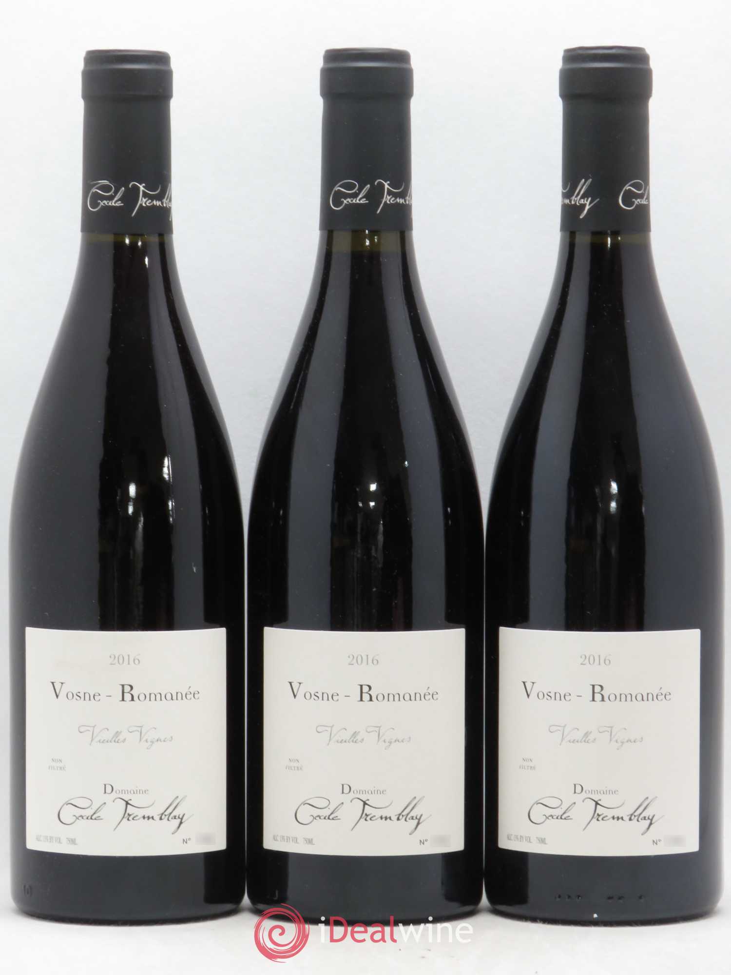 Vosne-Romanée Vieilles Vignes Cécile Tremblay 2016 - Lot de 3 bouteilles - 0