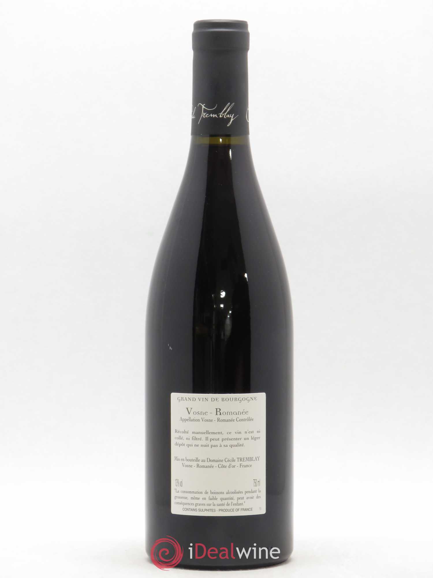 Vosne-Romanée Vieilles Vignes Cécile Tremblay 2016 - Lot de 1 bouteille - 1