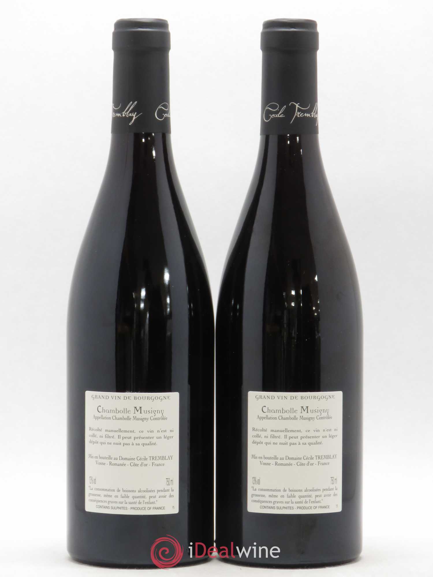 Chambolle-Musigny Les Cabottes Cécile Tremblay 2016 - Lot de 2 bouteilles - 1