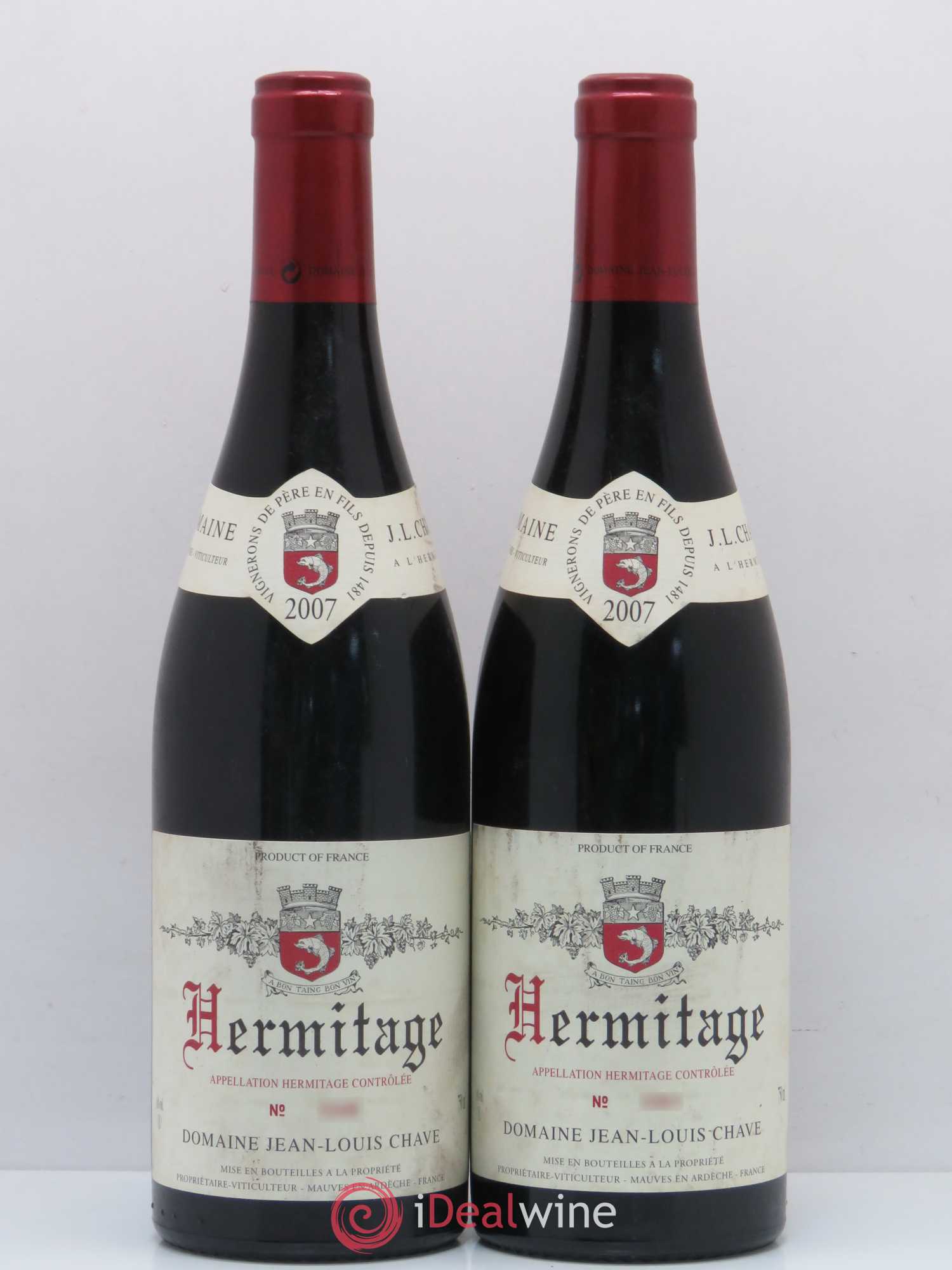 Hermitage Jean-Louis Chave 2007 - Lot de 2 bouteilles - 0