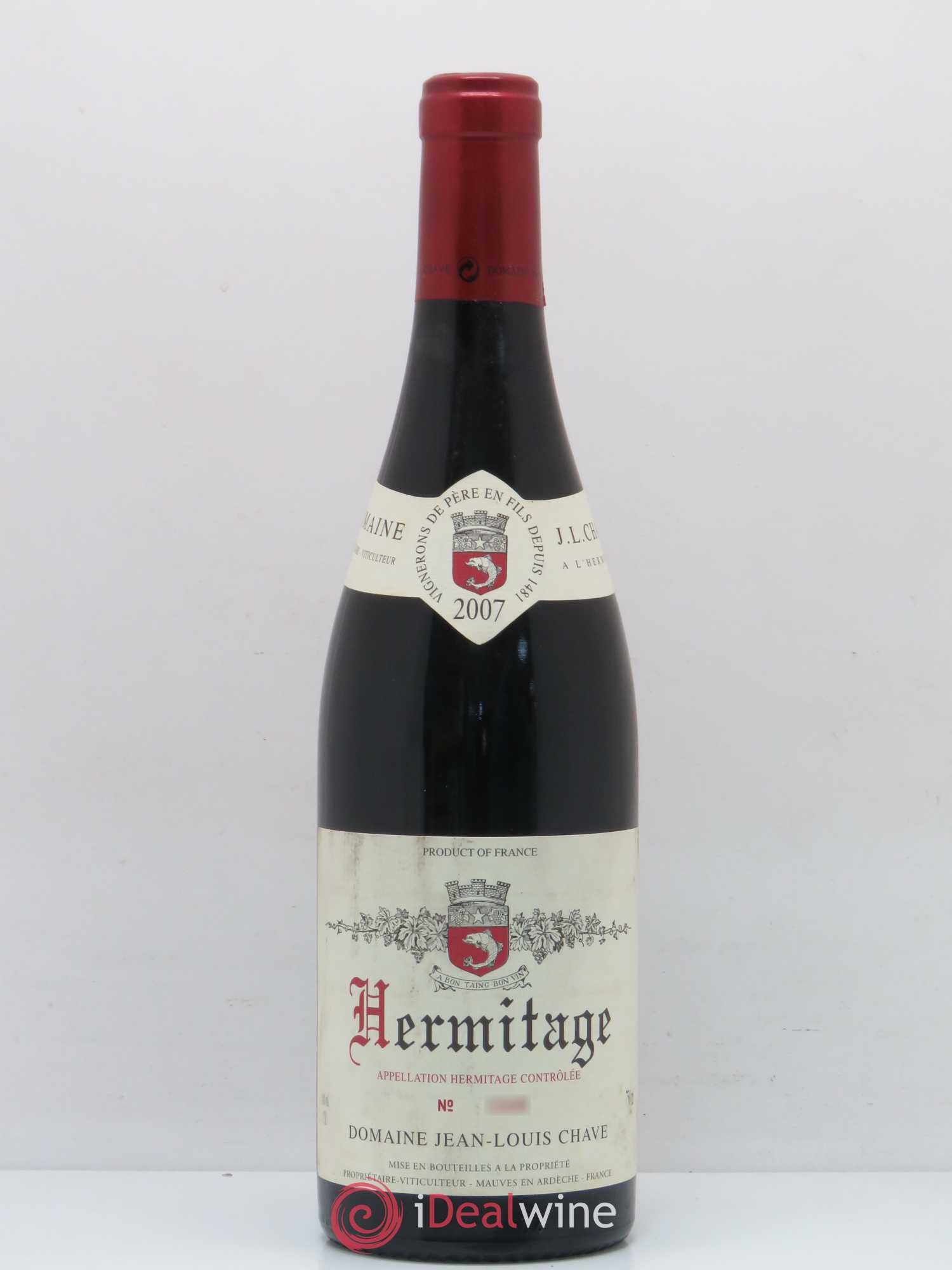 Hermitage Jean-Louis Chave 2007 - Lot de 1 bouteille - 0
