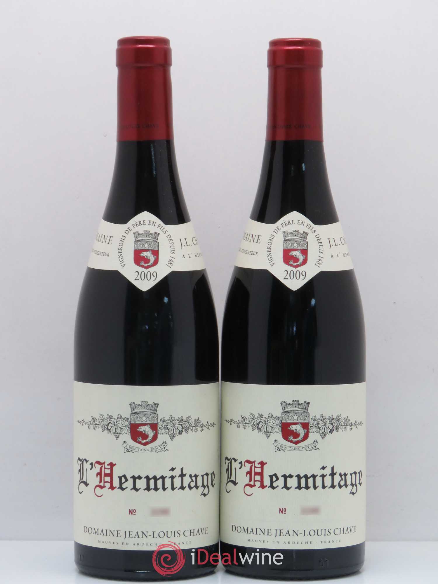 Hermitage Jean-Louis Chave 2009 - Lot de 2 bouteilles - 0