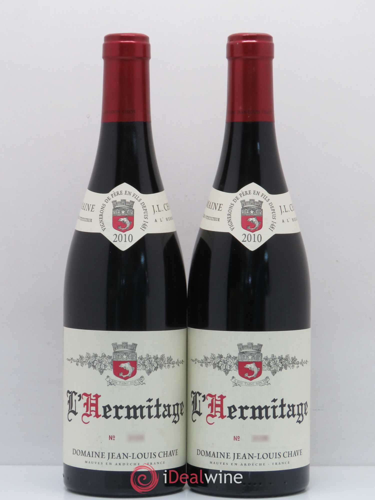 Hermitage Jean-Louis Chave 2010 - Lot de 2 bouteilles - 0