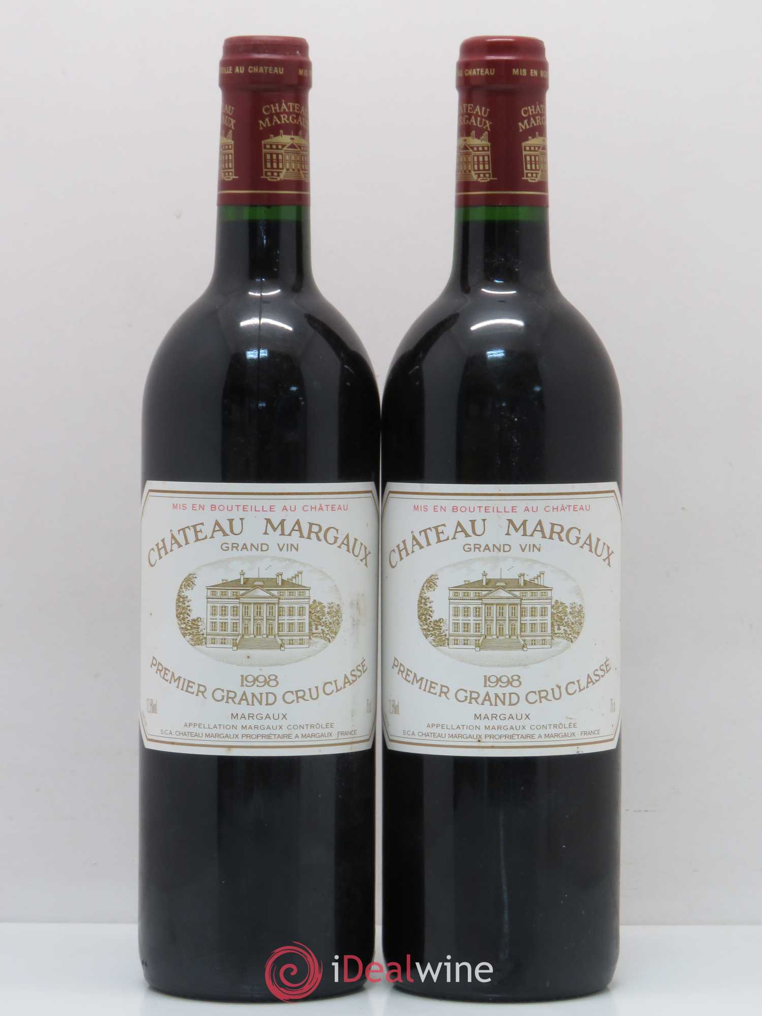 Château Margaux 1er Grand Cru Classé 1998 - Lot de 2 bouteilles - 0