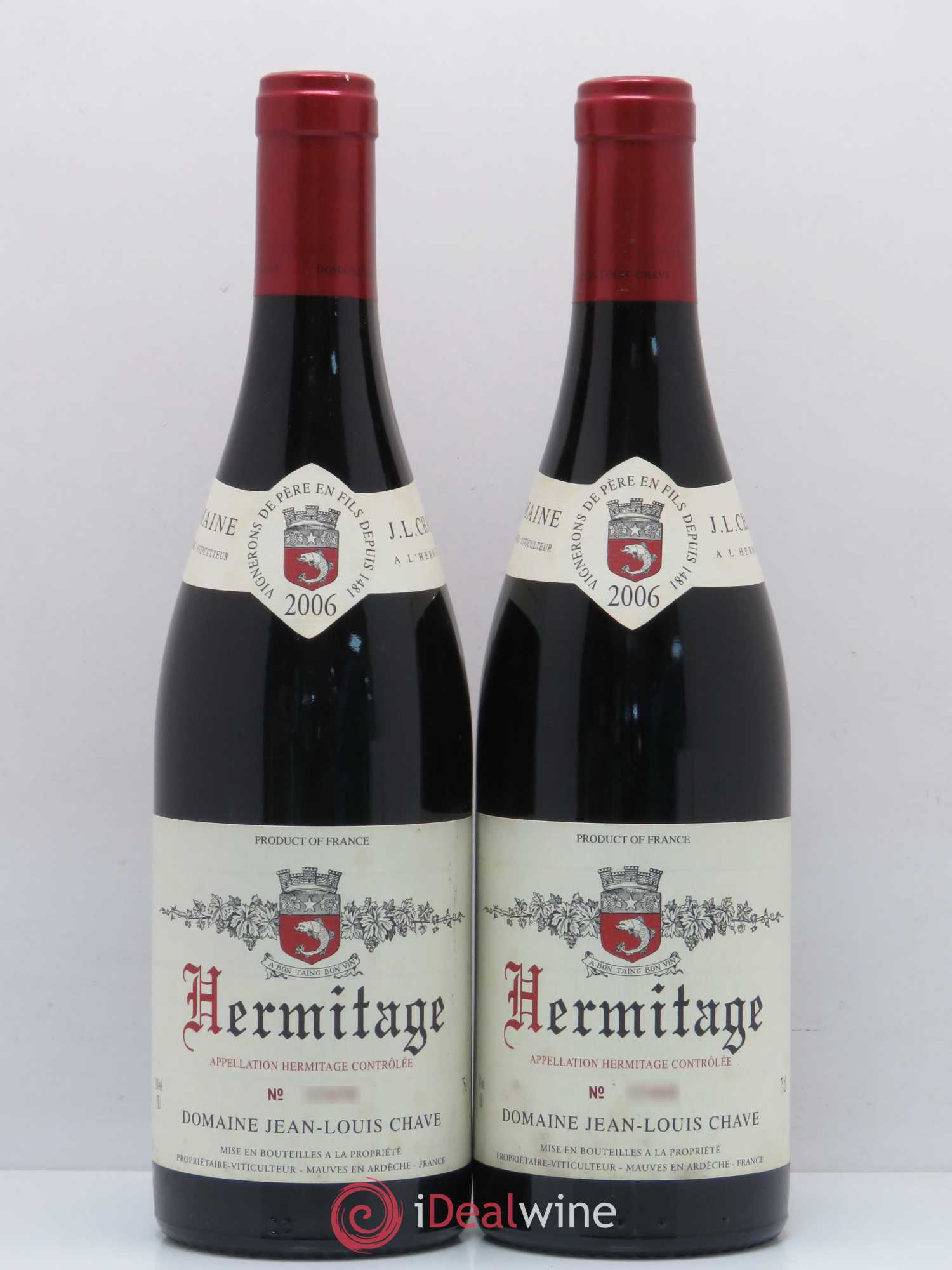 Hermitage Jean-Louis Chave 2006 - Lot de 2 bouteilles - 0