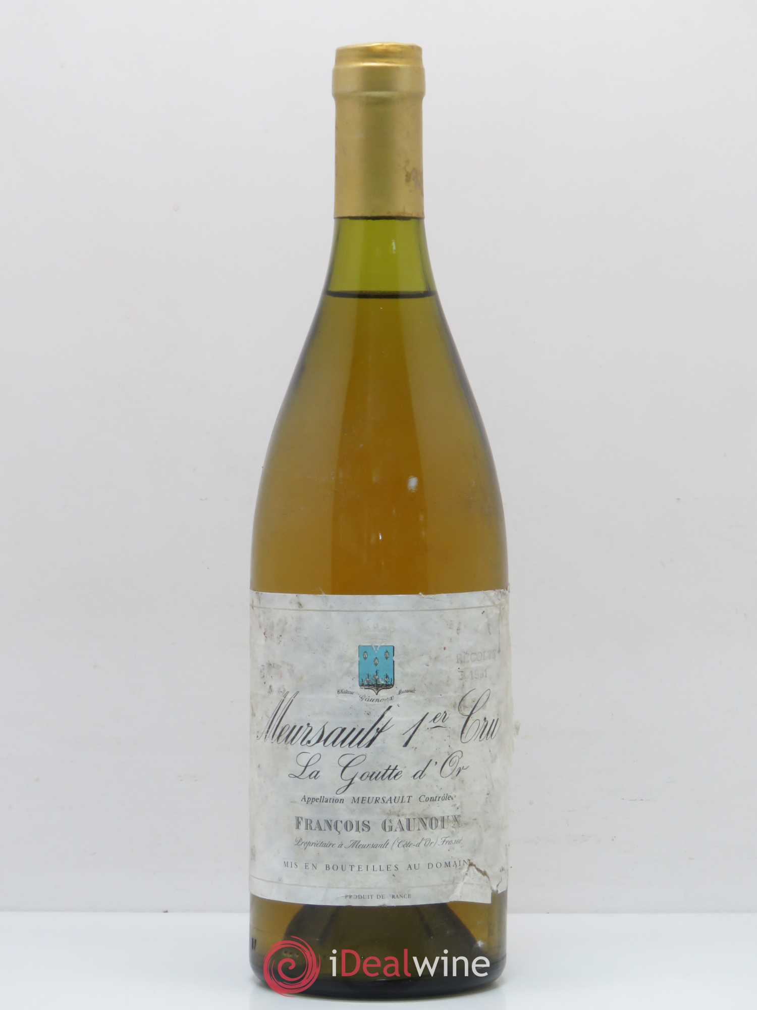 Meursault 1er Cru La Goutte d'Or Domaine François Gaunoux 1991 - Posten von 1 Flasche - 0