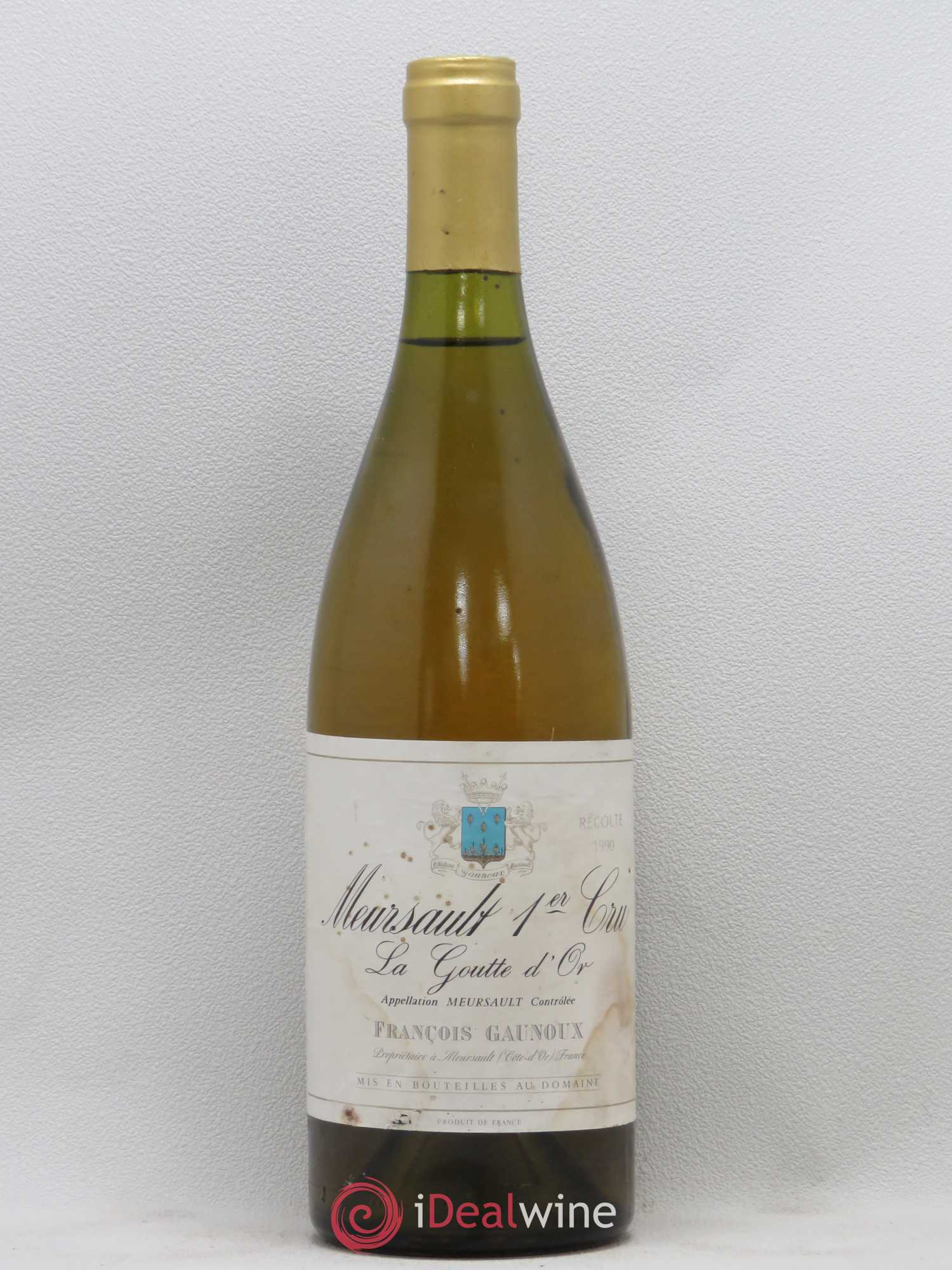Meursault 1er Cru La Goutte d'Or François Gaunoux (Domaine) 1990 - Lot de 1 bouteille - 0