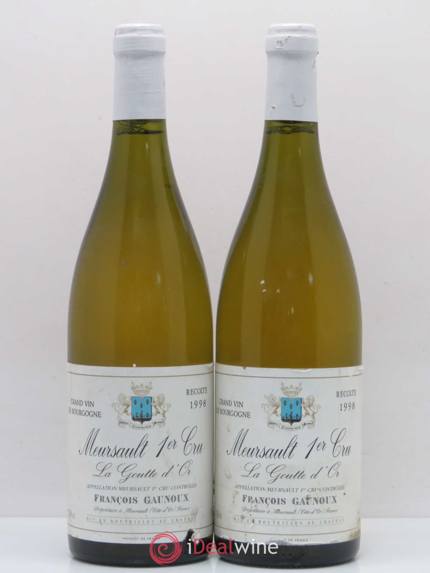 Meursault 1er Cru La Goutte d'Or Domaine François Gaunoux 1998 - Posten von 2 Flaschen - 0