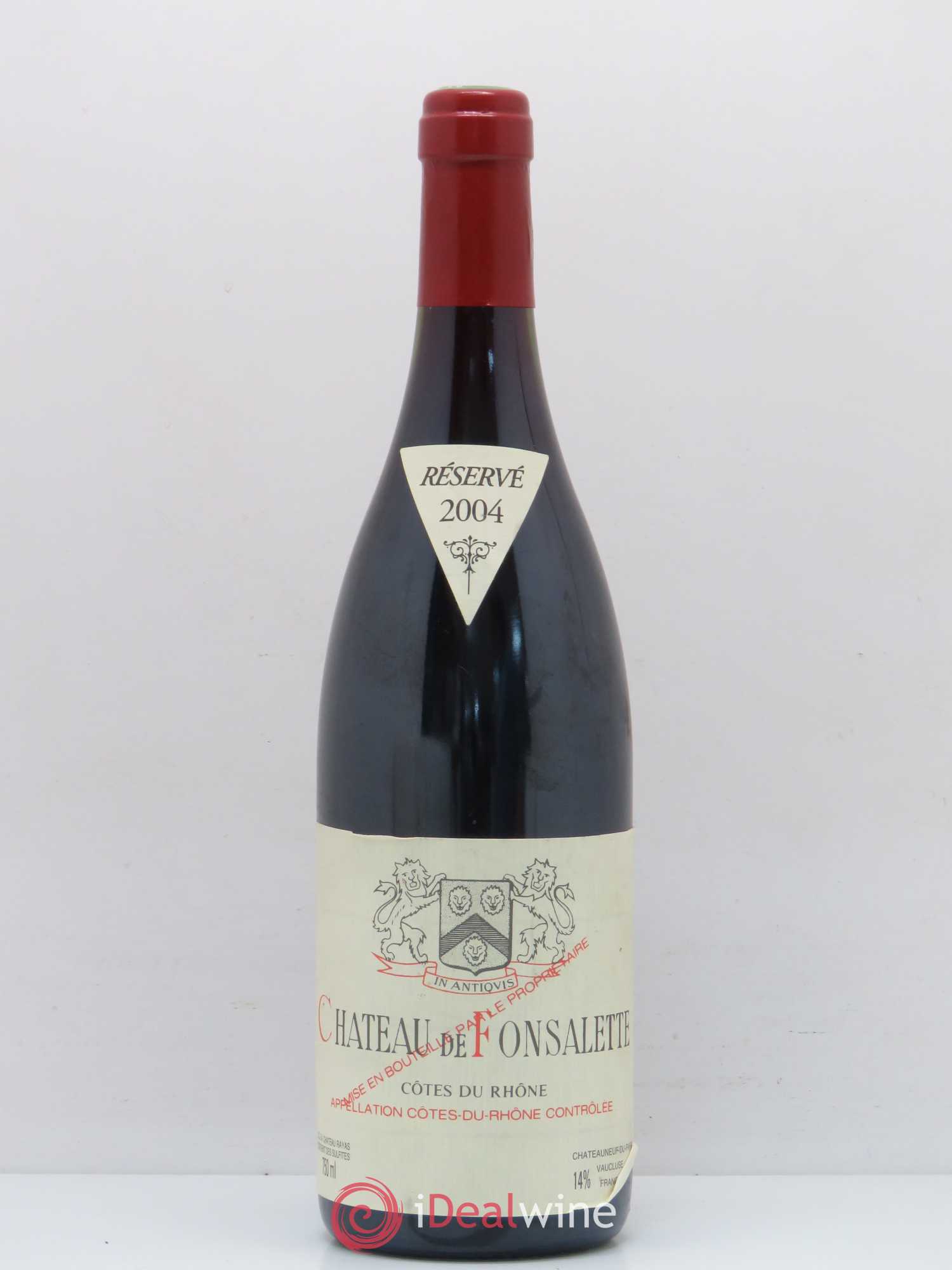 Côtes-du-Rhône Château de Fonsalette Emmanuel Reynaud 2004 - Lot de 1 bouteille - 0