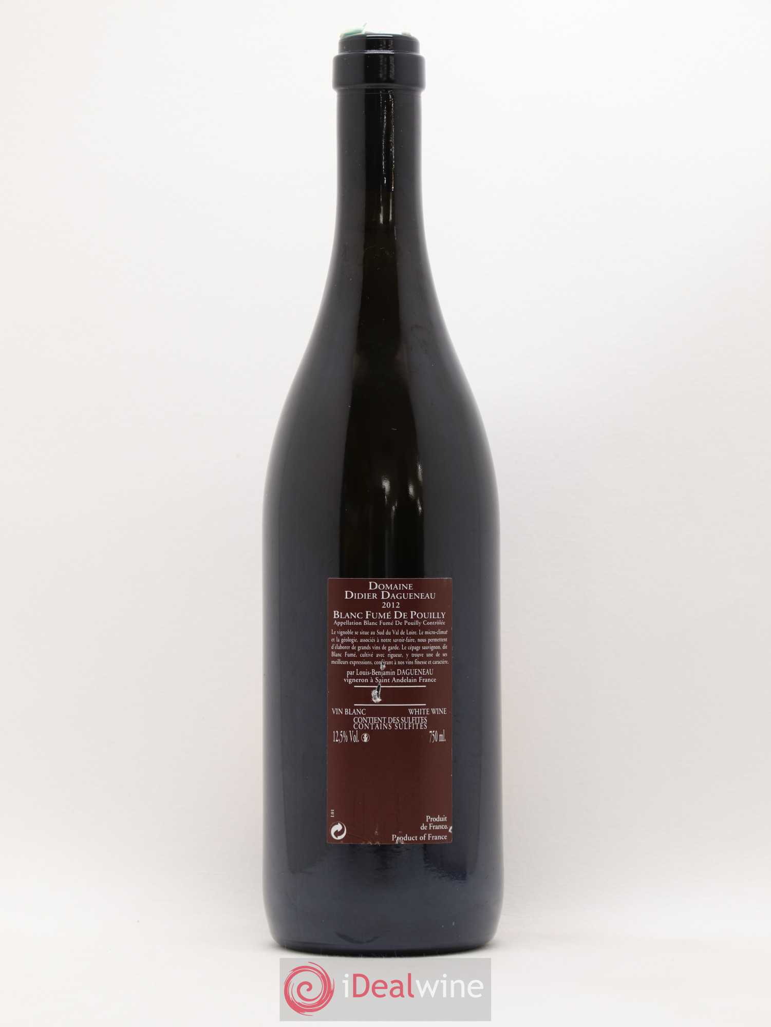 Vin de France (anciennement Pouilly-Fumé) Pur Sang Dagueneau (Domaine Didier - Louis-Benjamin) 2012 - Lot de 1 bouteille - 1