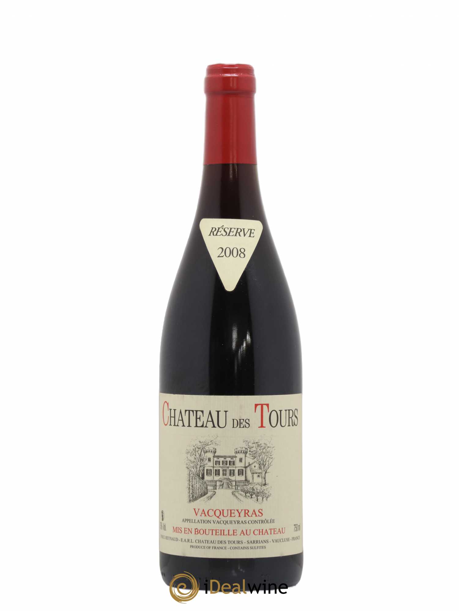 Vacqueyras Château des Tours Emmanuel Reynaud 2008 - Lot de 1 bouteille - 0