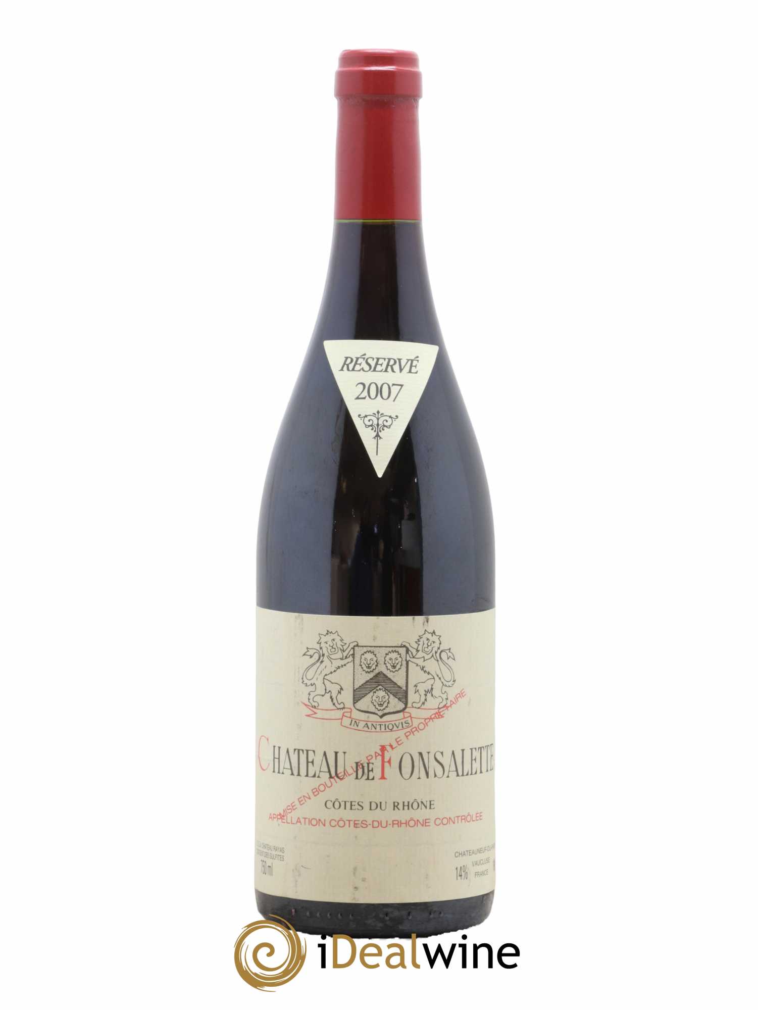 Côtes-du-Rhône Château de Fonsalette Emmanuel Reynaud 2007 - Lot de 1 bouteille - 0
