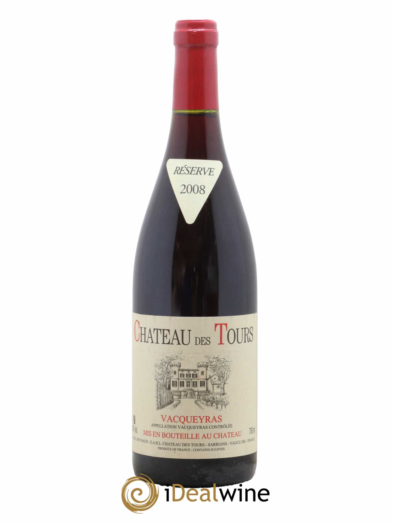 Vacqueyras Château des Tours Emmanuel Reynaud 2008 - Lot de 1 bouteille - 0