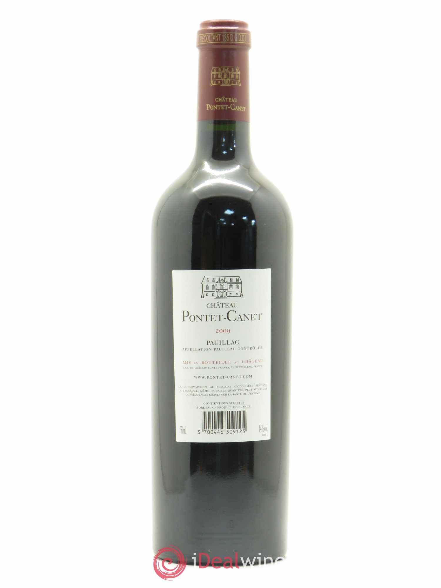 Château Pontet Canet 5ème Grand Cru Classé 2009 - Lot de 1 bouteille - 1