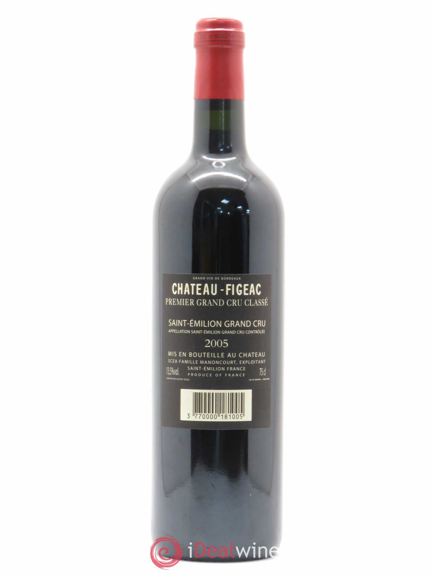 Château Figeac 1er Grand Cru Classé A 2005 - Lot de 1 bouteille - 1