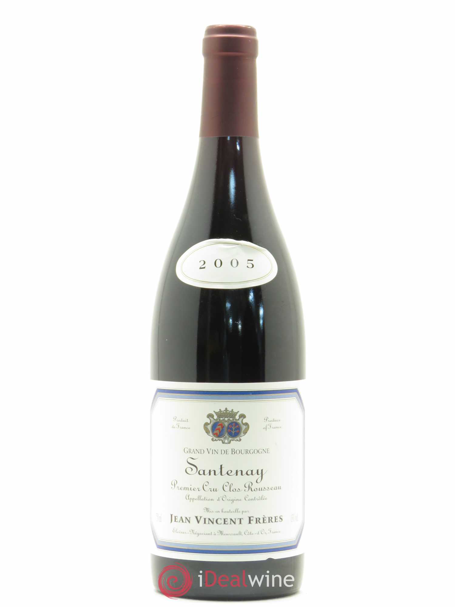 Santenay 1er Cru Clos Rousseau Jean-Vincent Frères 2005 - Lot de 1 bouteille - 0