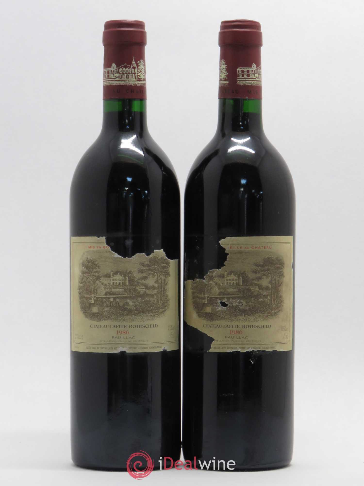 Château Lafite Rothschild 1er Grand Cru Classé 1986 - Lot de 2 bouteilles - 0