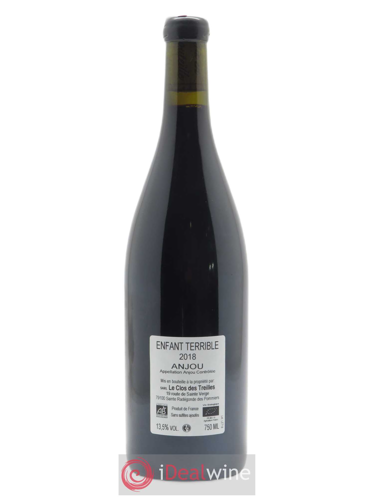 Anjou Clos des Treilles L'Enfant Terrible Nicolas Réau 2018 - Lot de 1 bouteille - 1