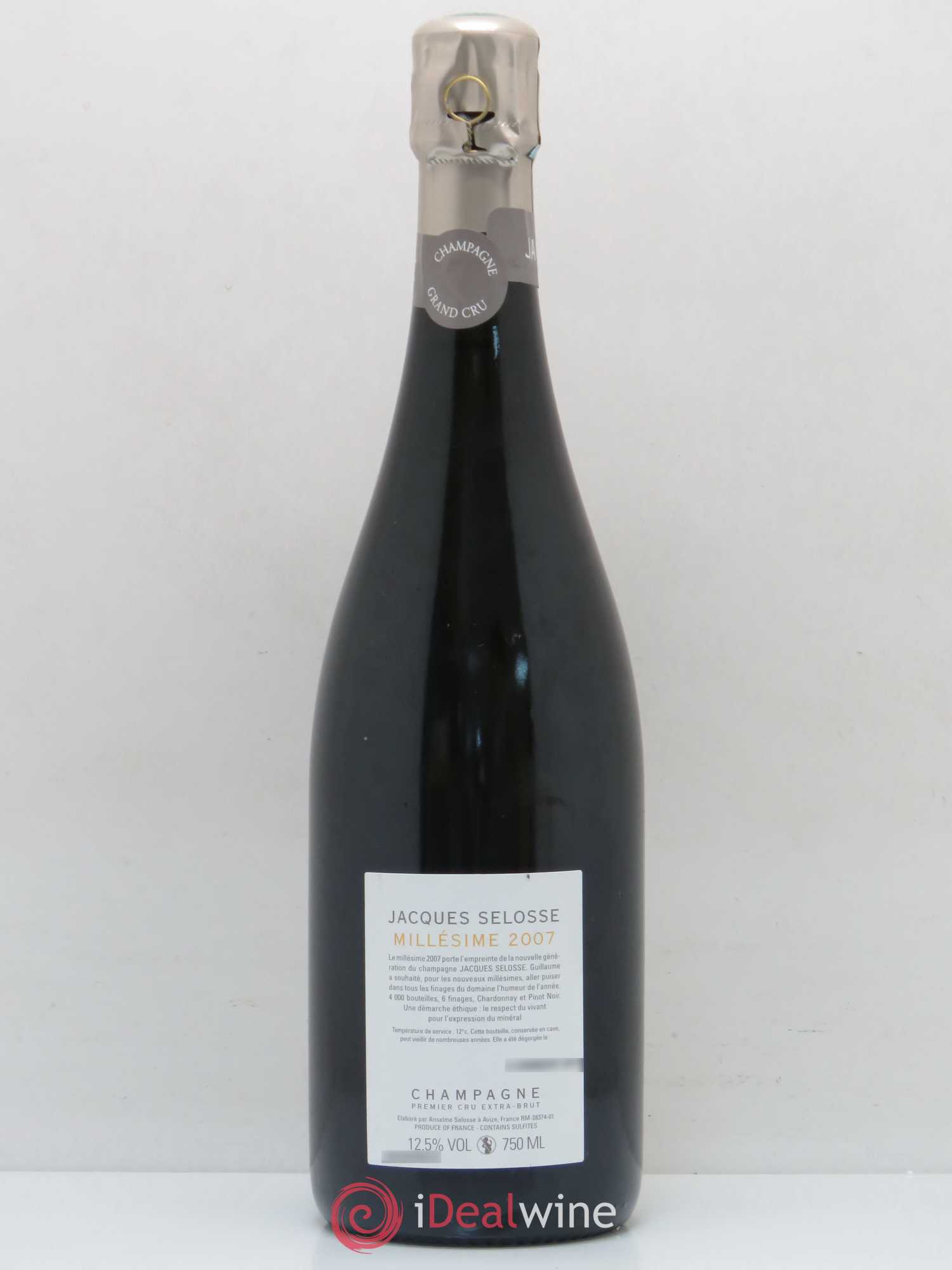 Blanc de Blancs Grand Cru Extra-Brut Jacques Selosse 1er Cru 2007 - Lot de 1 bouteille - 1